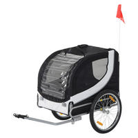 PawHut Fahrradanhänger 20 Zoll schwarz schwarz B/H/L: ca. 73x94x78 cm Radanhänger f. Hunde B4-0003-029 - weiß/schwarz (78,00/73,00/94,00cm) - PawHut