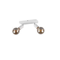 Reality Spotbalken R80182031Vannes weiß Metall B/H/T: ca. 26x12x9 cm E27 2 Brennstellen Vannes - weiß (26,00/12,00/9,00cm) - Reality