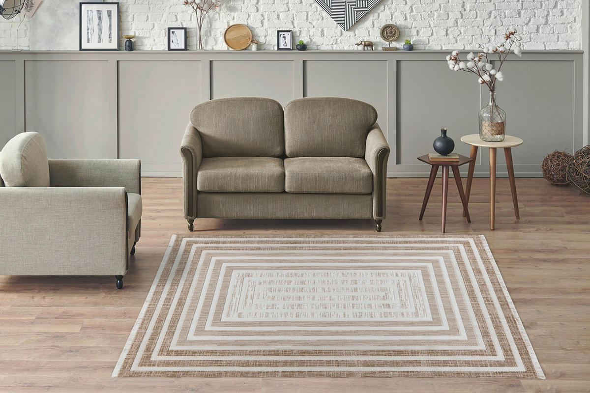 360Living Teppich Sarai braun B/L: ca. 160x230 cm Sarai - braun/beige (160,00/230,00cm) - 360Living