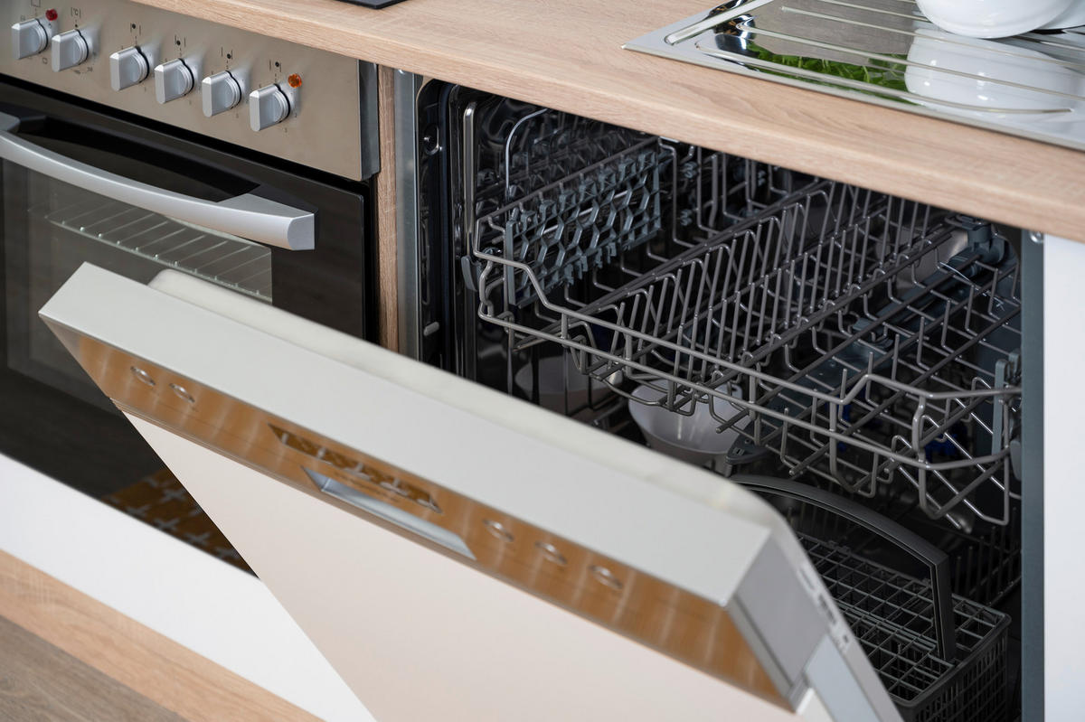 Respekta Küchenblock Economy weiß B/H/T: ca. 280x200x60 cm Economy - Eiche/weiß (280,00/200,00/60,00cm) - Respekta