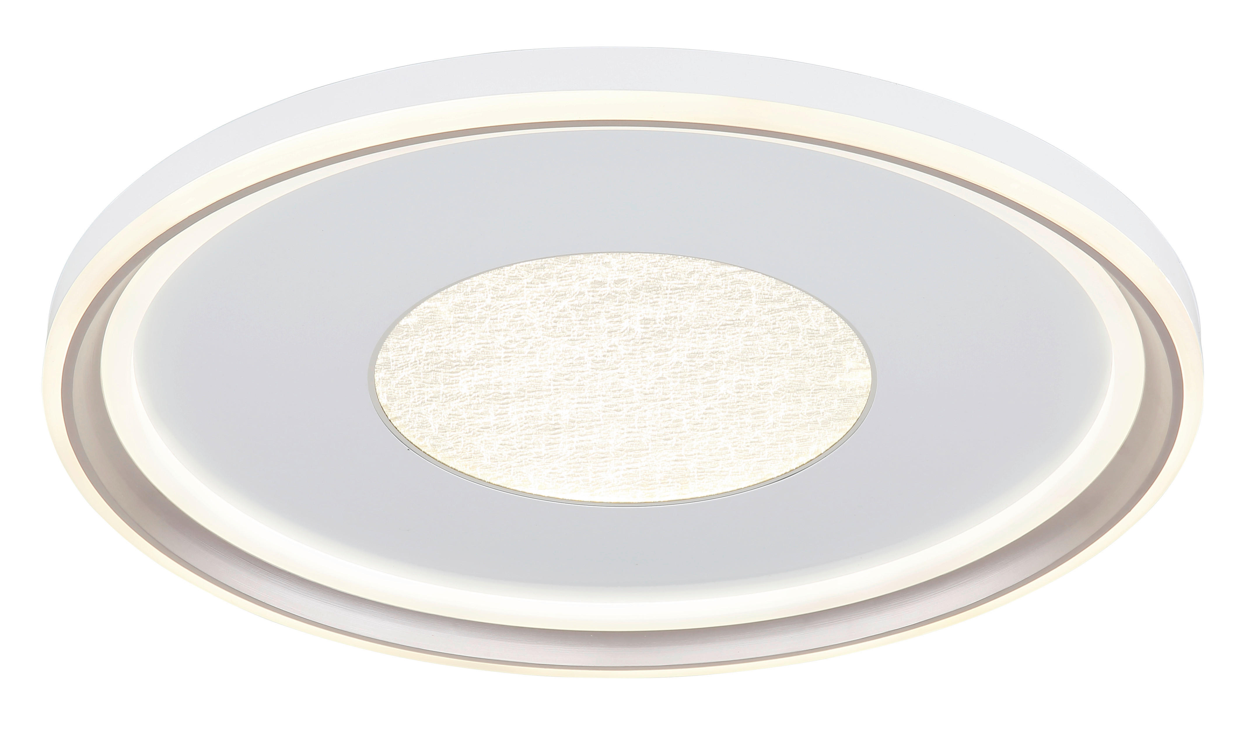 GLOBO Deckenleuchte Opal champagner weiß Metall Kunststoff Acryl H/D: ca. 6,5x59 cm 1 Brennstellen EILA - weiß/champagner (59,00/6,50cm) - GLOBO