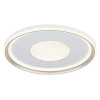 GLOBO Deckenleuchte Opal champagner weiß Metall Kunststoff Acryl H/D: ca. 6,5x59 cm 1 Brennstellen EILA - weiß/champagner (59,00/6,50cm) - GLOBO