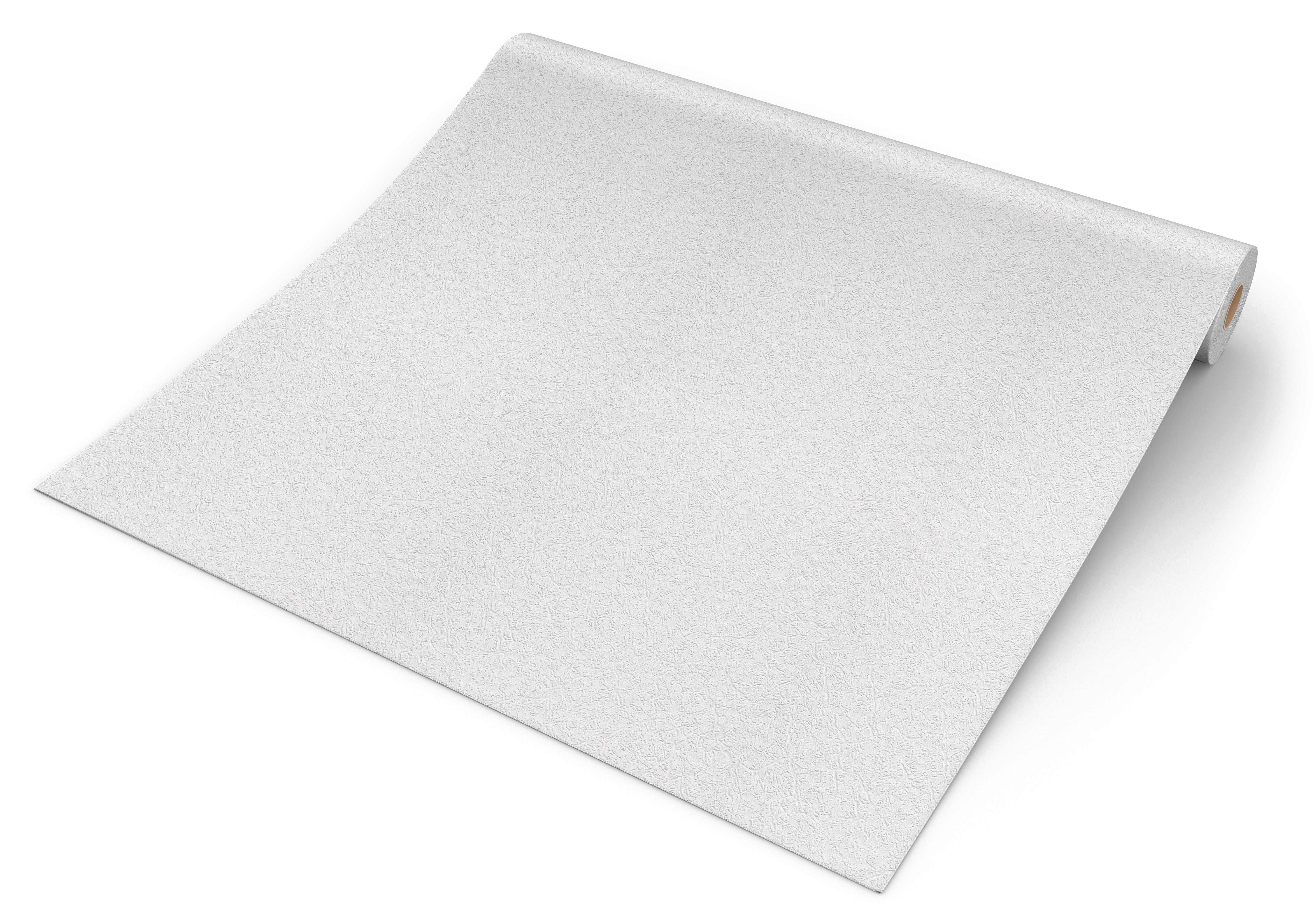 Rasch Papiertapete Struktur weiß B/L: ca. 53x1005 cm Papiertapete_256406 - weiß (53,00/1005,00cm) - Rasch
