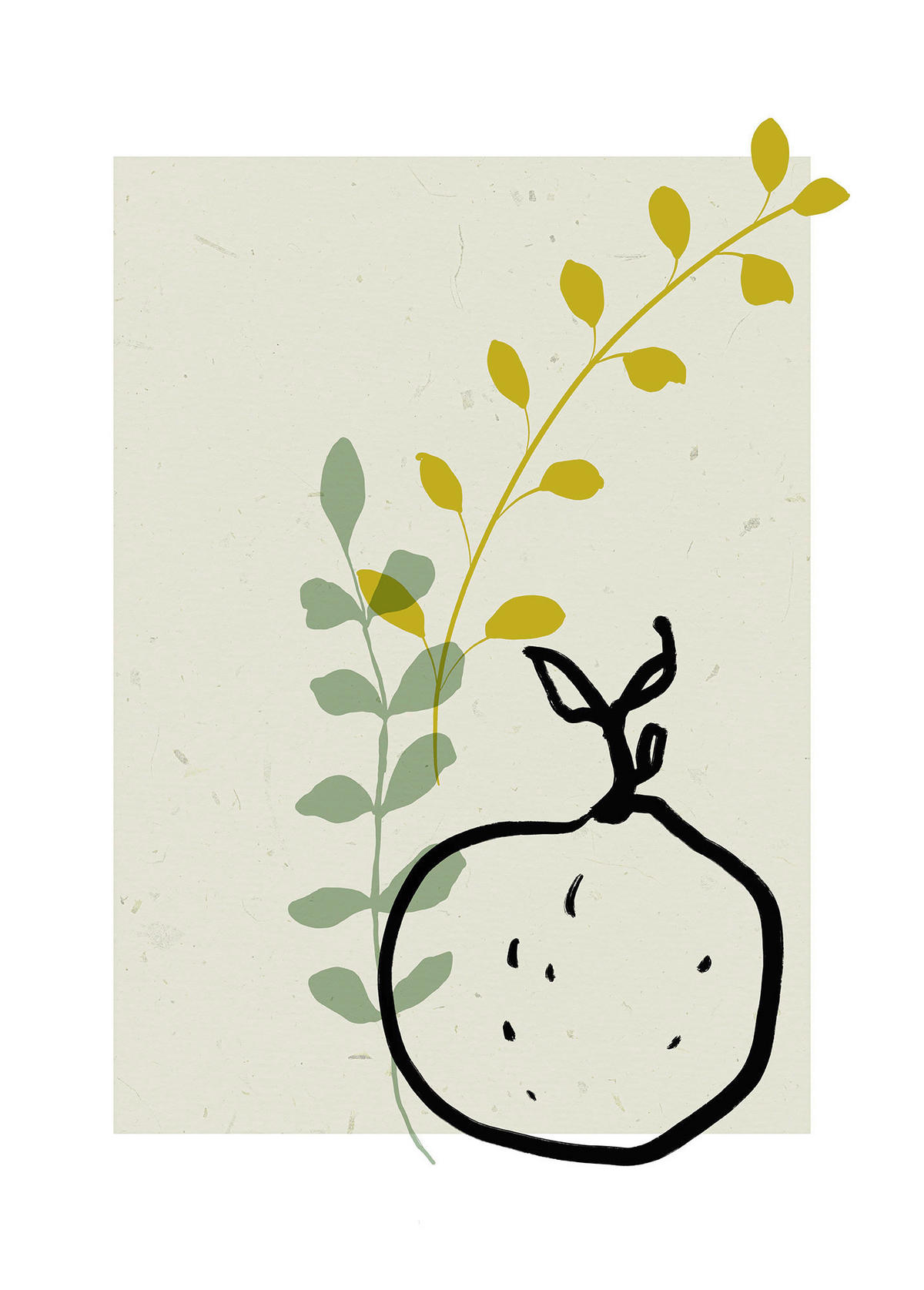 Komar Poster Fruit du paradis Pflanzen B/L: ca. 50x70 cm Fruit du paradis - (50,00/70,00cm) - Komar