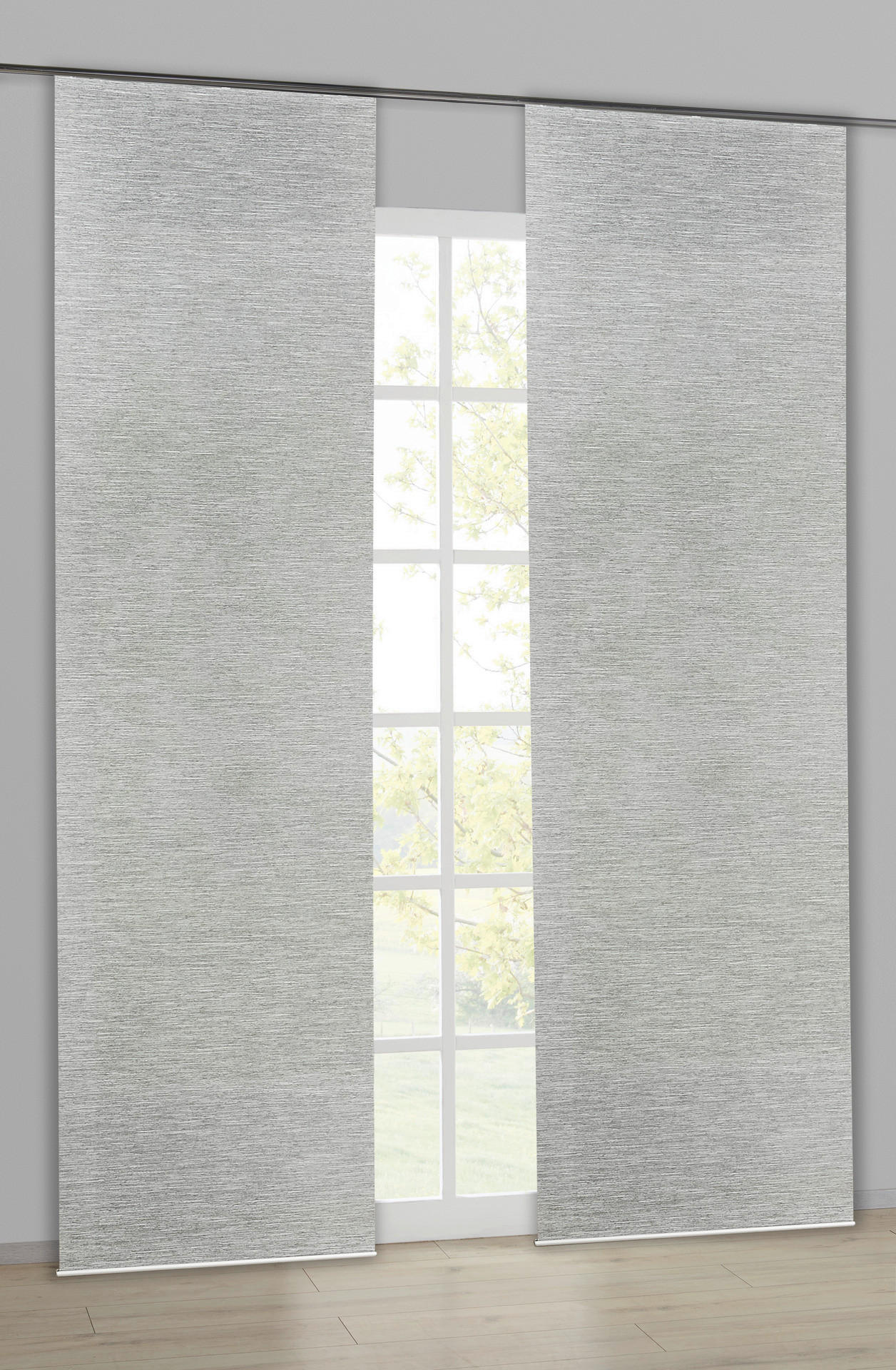 POCOline Schiebevorhang Essential grau B/L: ca. 60x245 cm Essential - grau (60,00/245,00cm) - POCOline