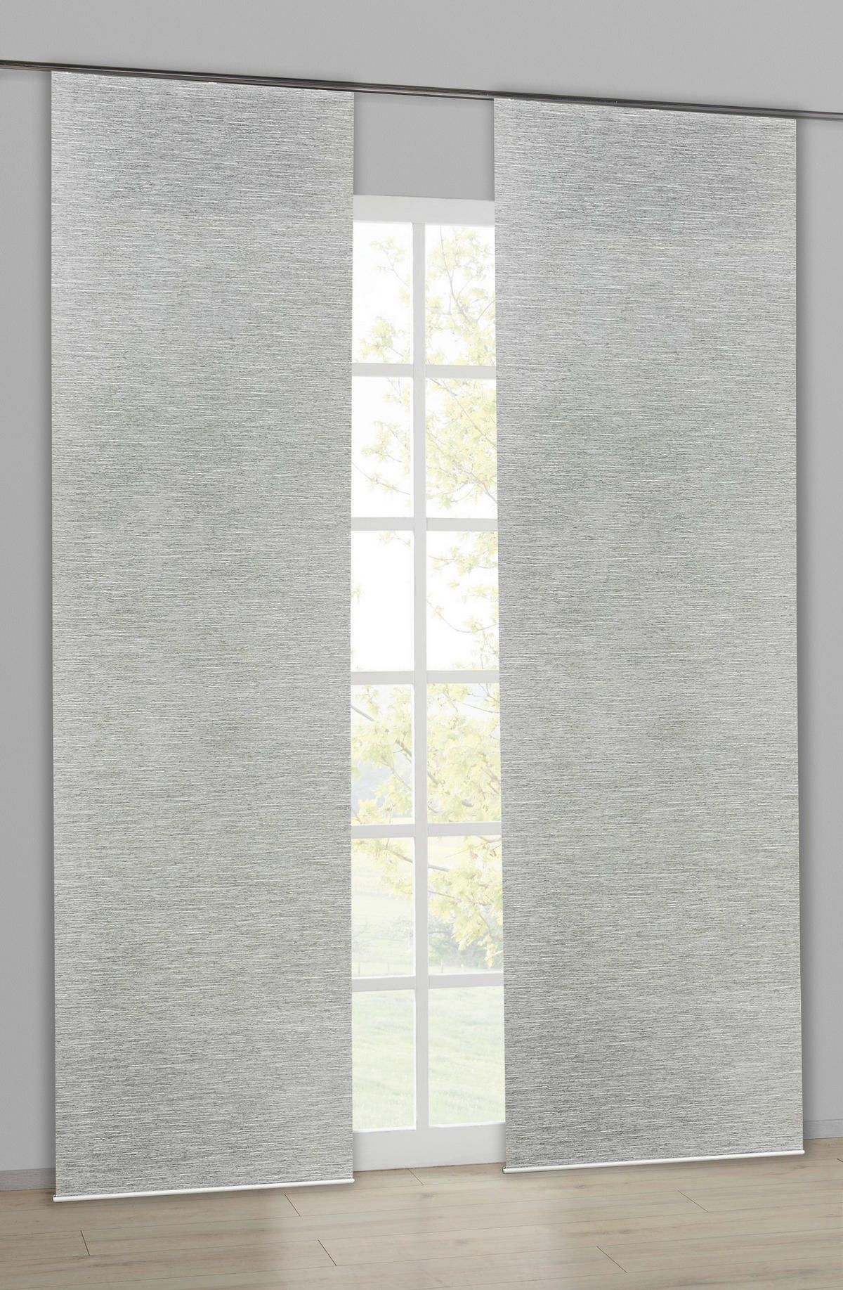 POCOline Schiebevorhang Essential grau B/L: ca. 60x245 cm Essential - grau (60,00/245,00cm) - POCOline