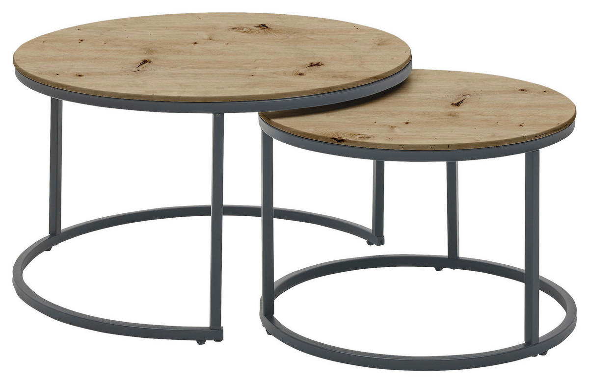 Couchtisch Gino 2 Eiche Artisan MDF Gino 2 - Eiche/schwarz