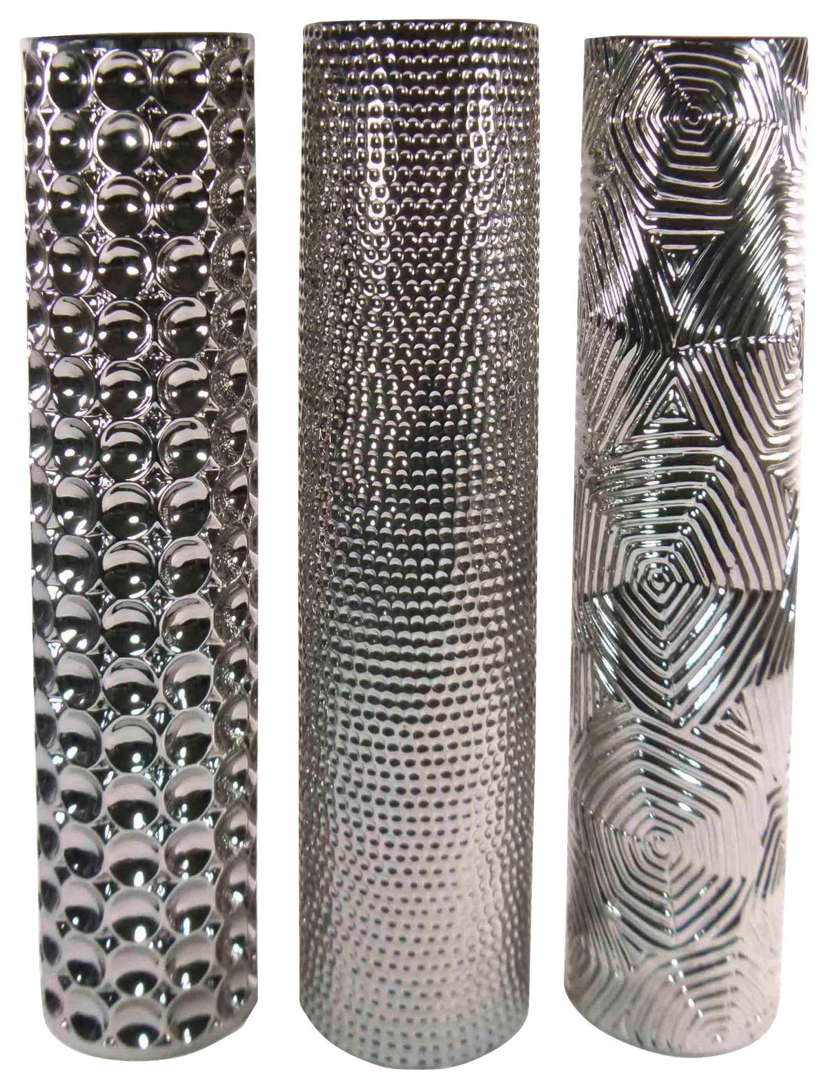 Vase Vase_Magic-Silver - sortiert (12,00/12,00/50,00cm)