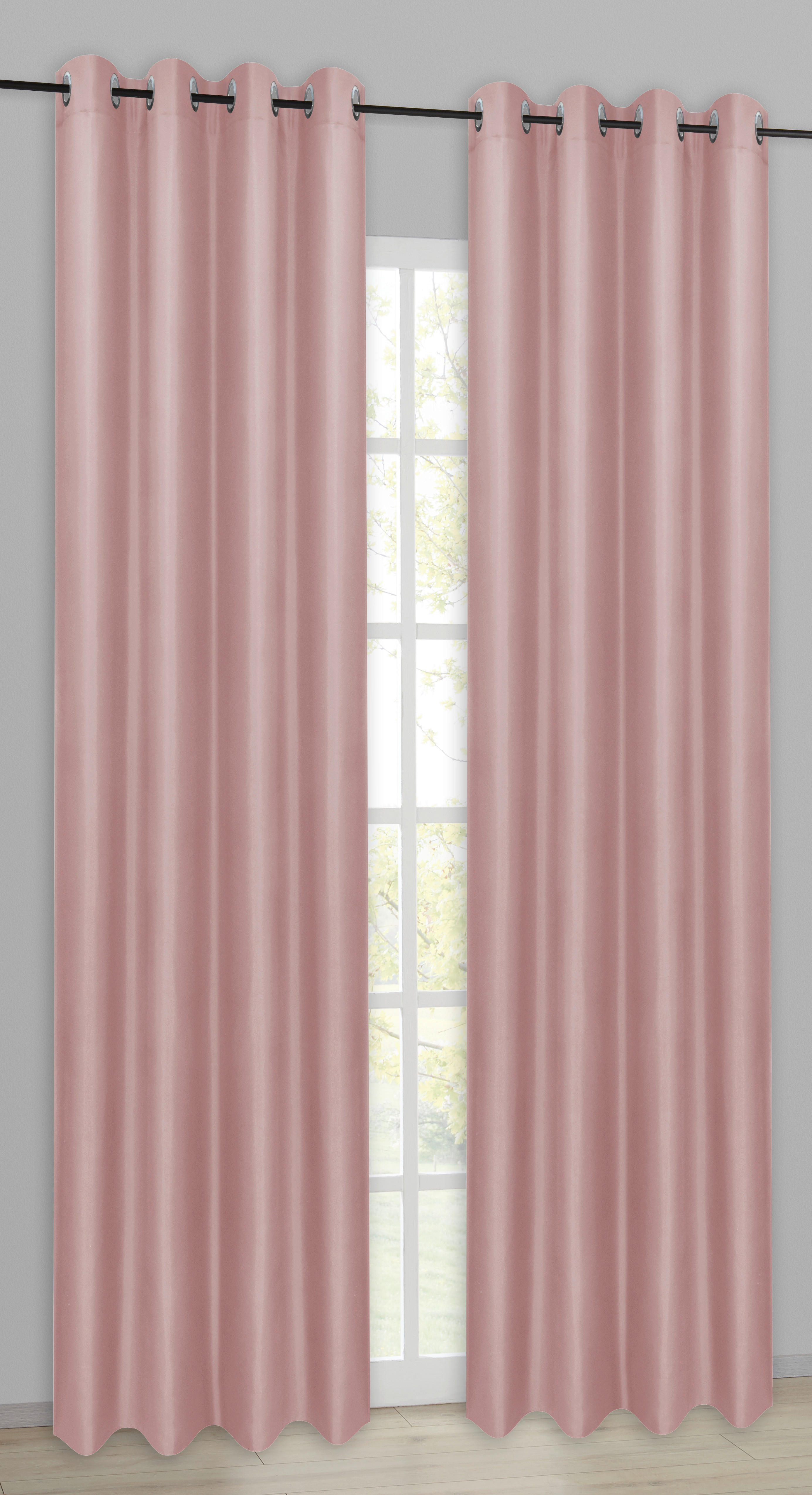 POCOline Ösenvorhang Barnaby pink B/L: ca. 140x235 cm Barnaby - pink (140,00/235,00cm) - POCOline