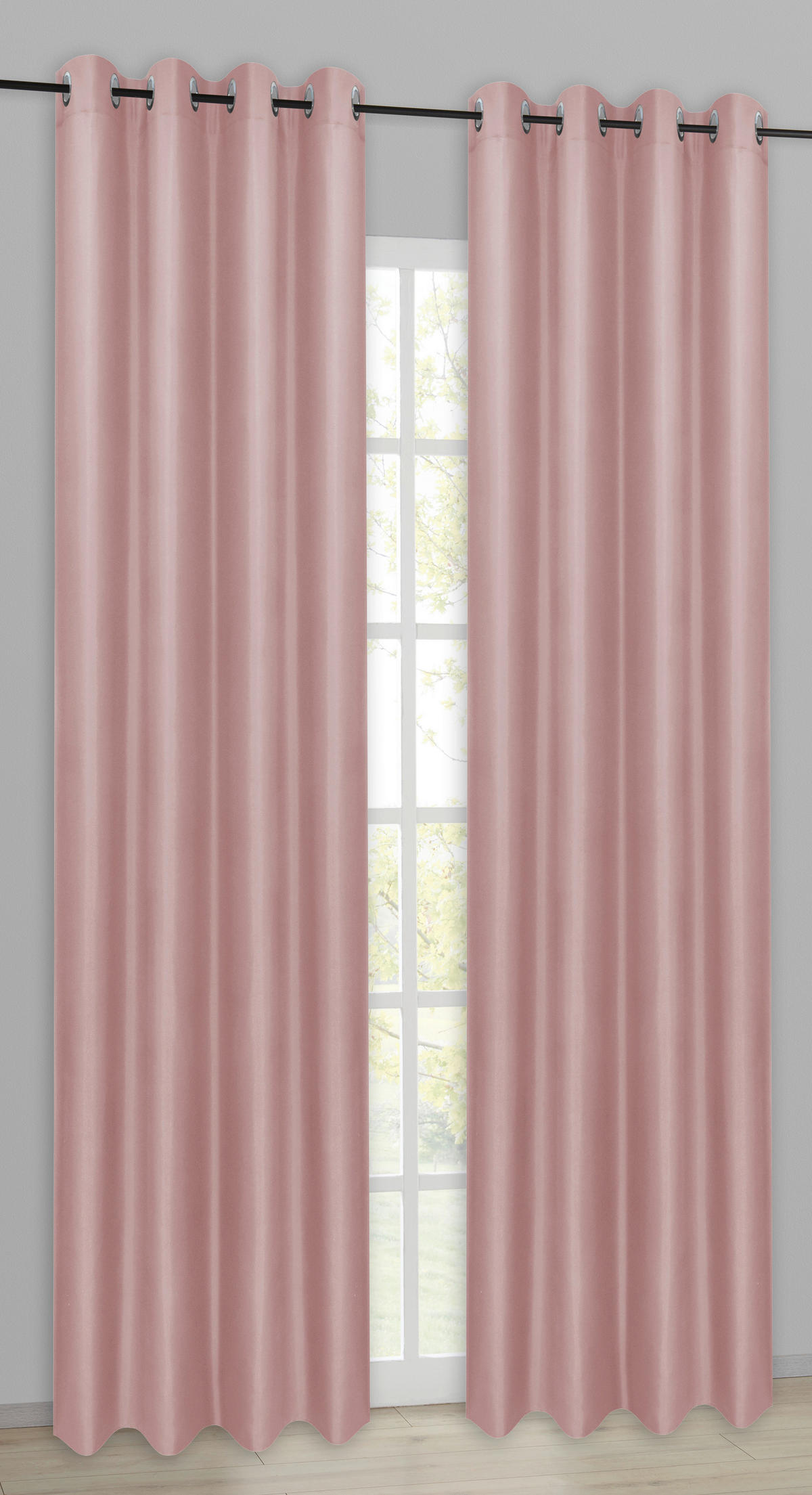 POCOline Ösenvorhang Barnaby pink B/L: ca. 140x235 cm Barnaby - pink (140,00/235,00cm) - POCOline