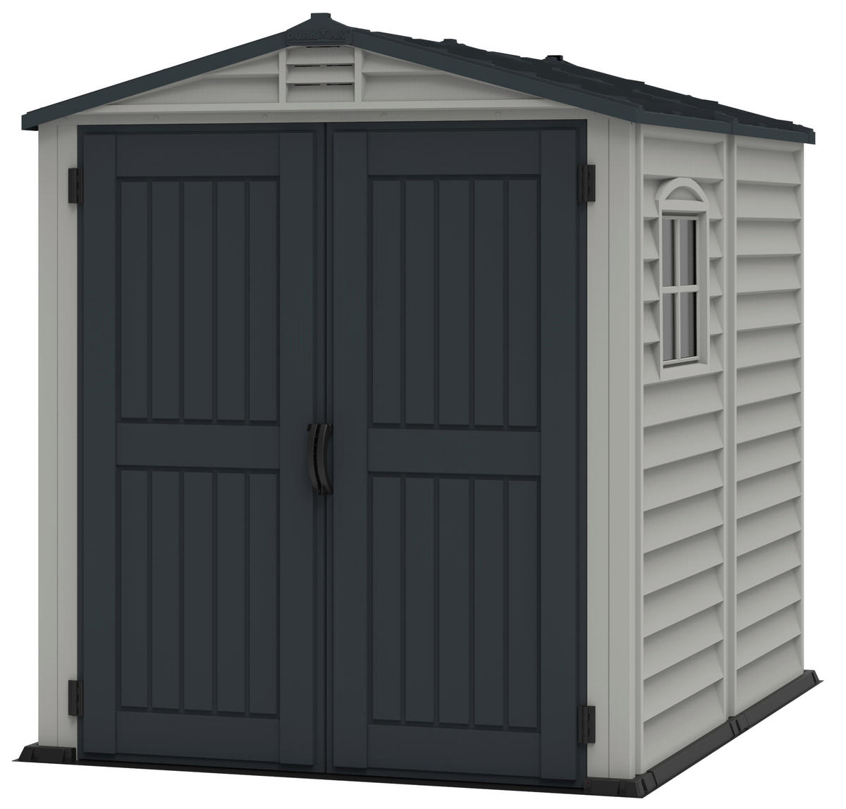 VCM Gerätehaus grau B/H/L: ca. 186x213x190 cm Gerätehaus mit Drehtür - grau (190,00/186,00/213,00cm) - VCM