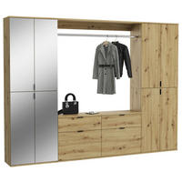 Garderobe PROJEKT Eiche Artisan Nachbildung Spiegel B/H/T: ca. 243x193x34 cm PROJEKT - Eiche (243,00/193,00/34,00cm) - xonox.home