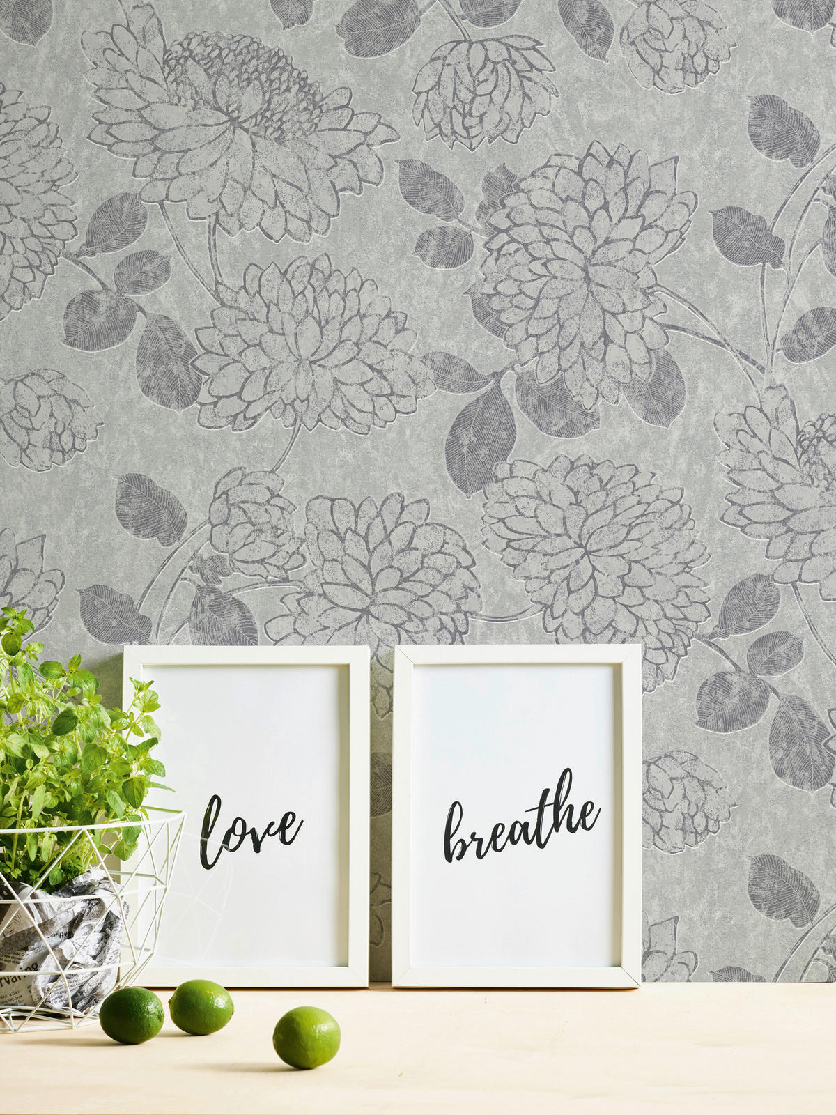A.S.Creation Vliestapete Attractive 2 Floral hellgrau B/L: ca. 53x1005 cm Attractive 2 - hellgrau (53,00/1005,00cm) - A.S.Creation
