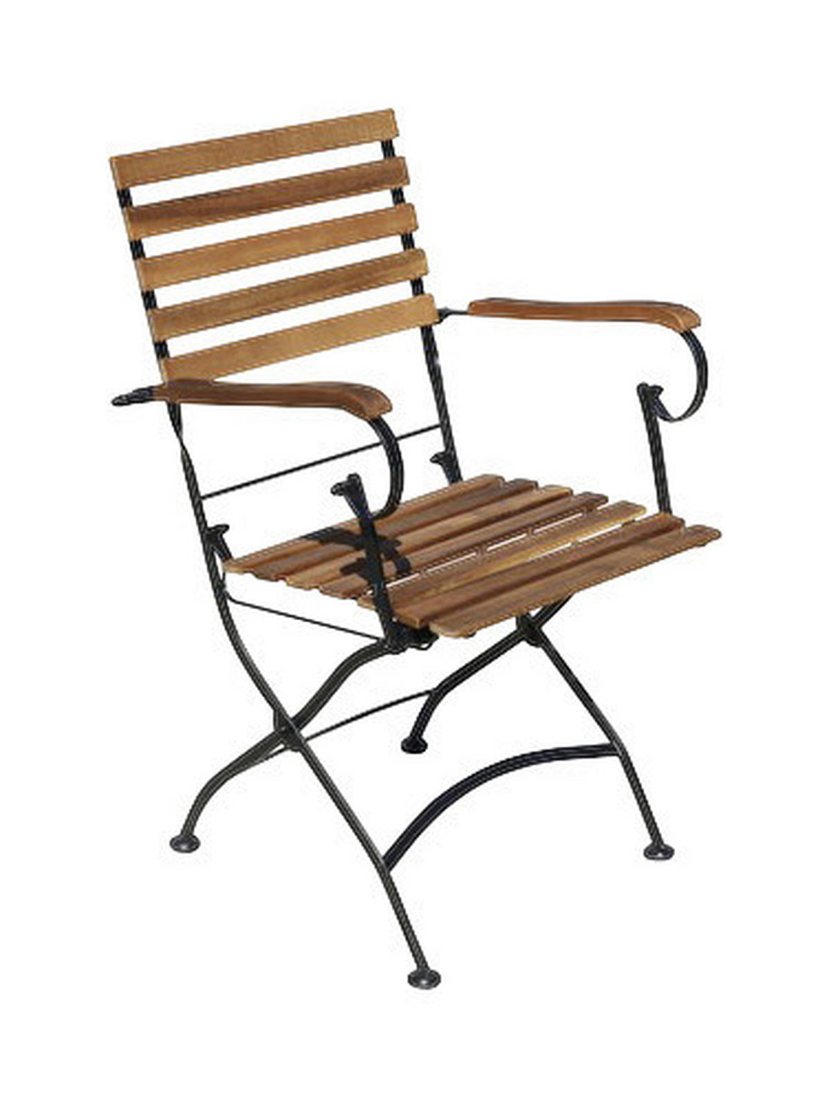 Acamp Klappsessel-Set Lindau schwarz Holz B/H/L: ca. 55x88x57 cm Lindau - natur/schwarz (57,00/55,00/88,00cm) - Acamp