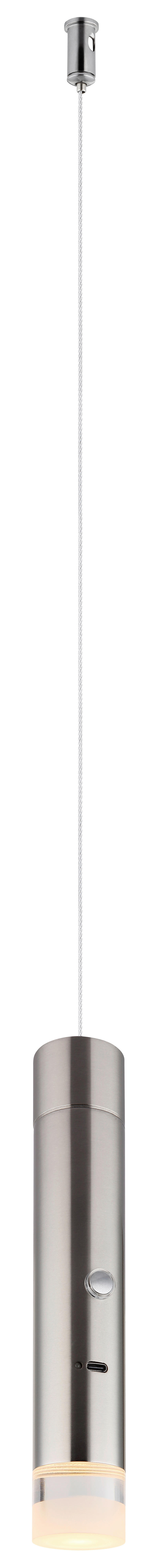 GLOBO LED-Hängeleuchte klar nickel matt Metall Acryl H/D: ca. 120x3,8 cm 1.0 Brennstellen PELO - klar/nickel matt (3,80/120,00cm) - GLOBO