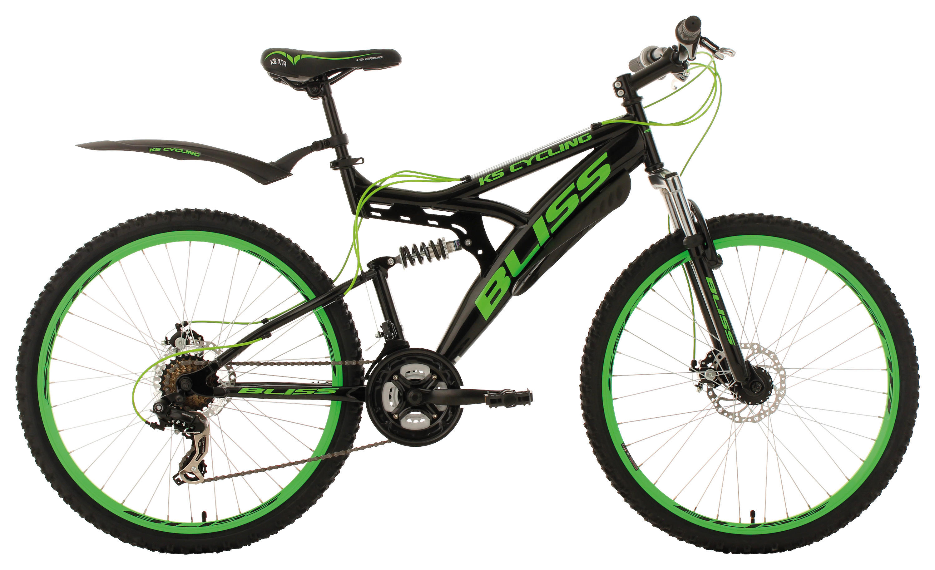KS-Cycling Mountain-Bike Bliss Bliss 26 Zoll Rahmenhöhe 47 cm 21 Gänge schwarz schwarz ca. 26 Zoll Bliss - schwarz/grün - KS-Cycling