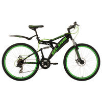 KS-Cycling Mountain-Bike Bliss Bliss 26 Zoll Rahmenhöhe 47 cm 21 Gänge schwarz schwarz ca. 26 Zoll Bliss - schwarz/grün - KS-Cycling