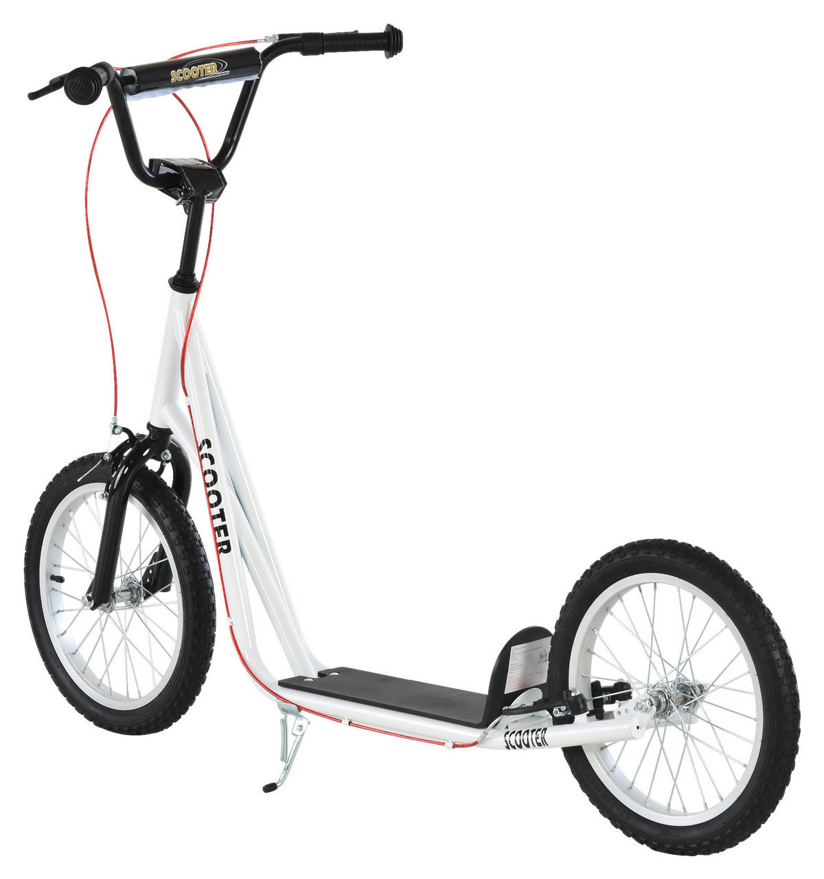 HOMCOM Kinderscooter weiß Kinderscooter 371-021WT - weiß (139,00/58,00/96,00cm) - HOMCOM