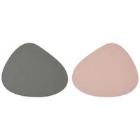 Platzmatte grau Kunststoff B/L: ca. 36x45 cm Platzmatte_Stone - rosa/grau (36,00/45,00cm)