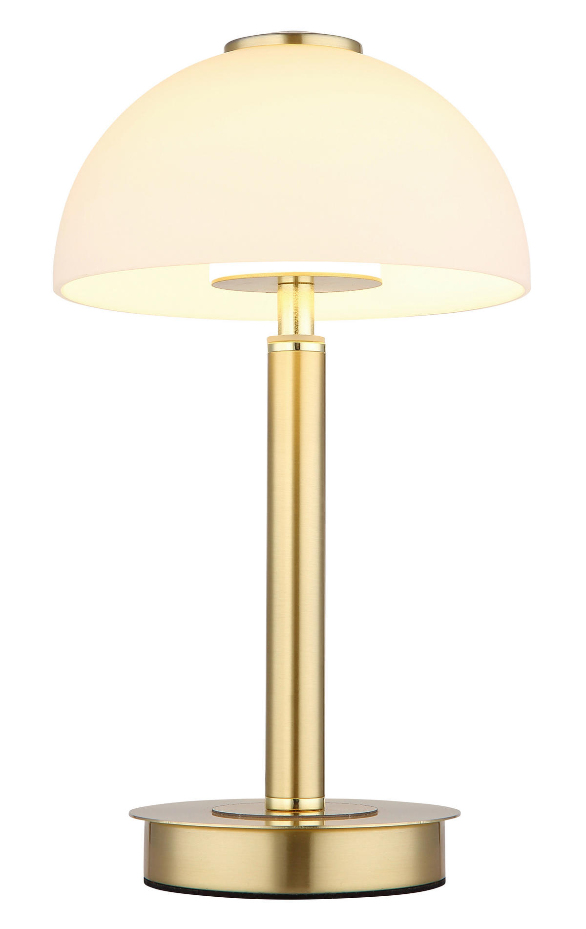 GLOBO LED-Tischleuchte messing Opal Metall Kunststoff Glas H/D: ca. 31,5x18 cm 1 Brennstellen ULDIN - messing/Opal (18,00/31,50cm) - GLOBO