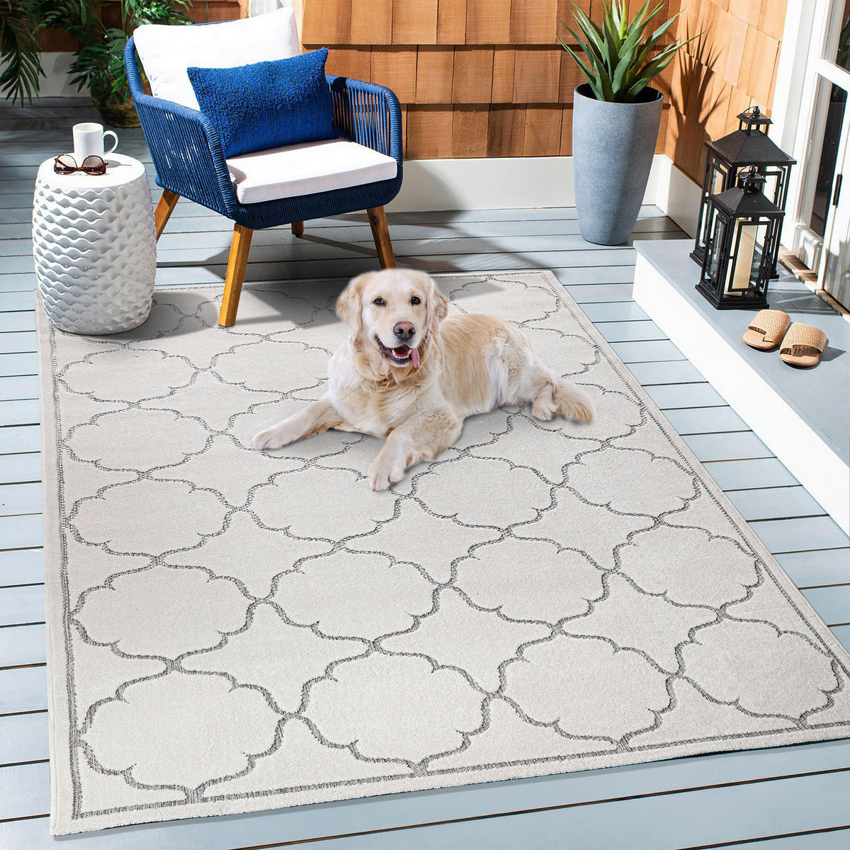Sanat Outdoorteppich BERLIN creme B/L: ca. 140x200 cm BERLIN - creme (140,00/200,00cm) - Sanat
