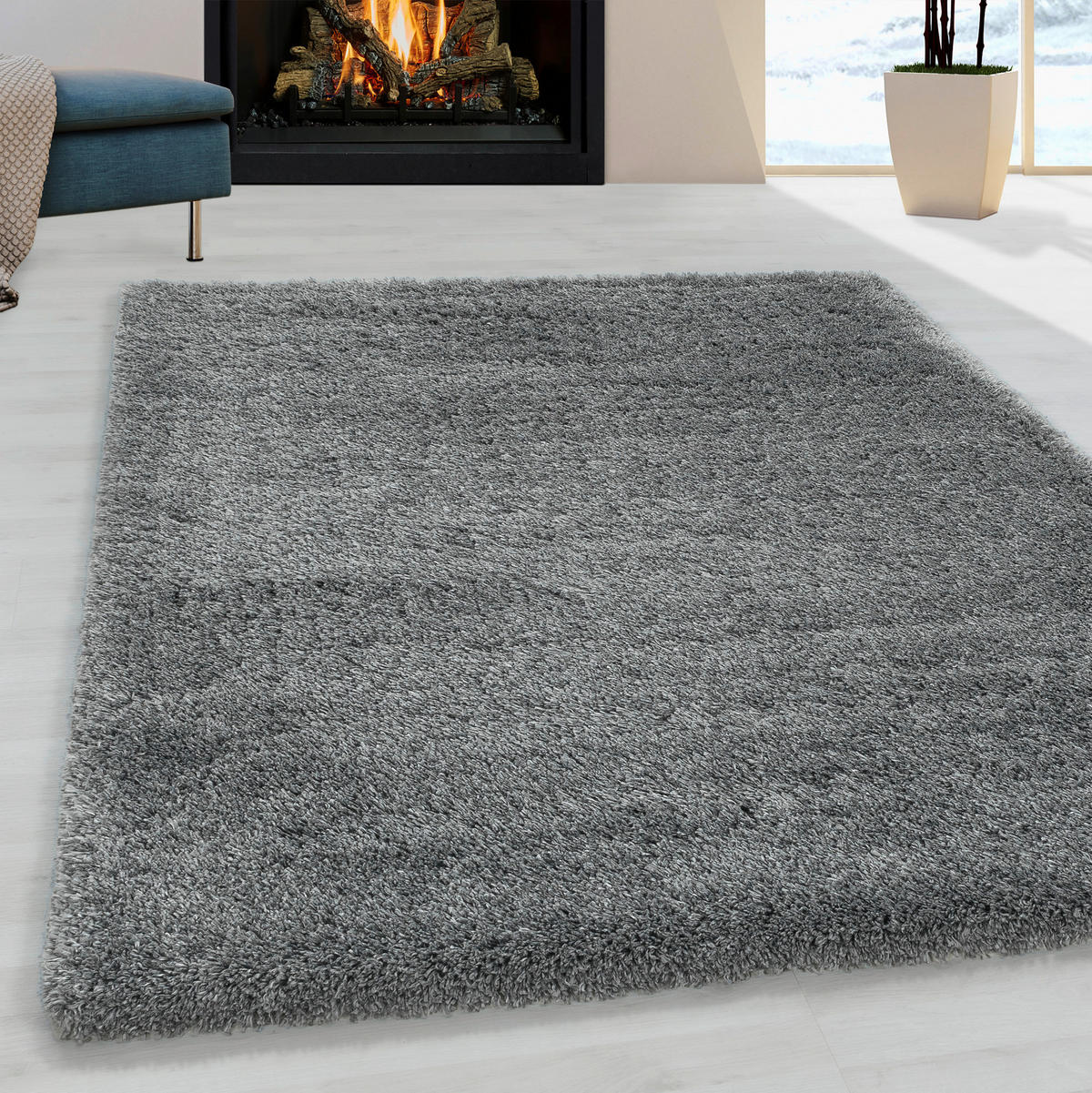 Ayyildiz Teppich FLUFFY hellgrau B/L: ca. 240x340 cm FLUFFY - hellgrau (240,00/340,00cm) - Ayyildiz