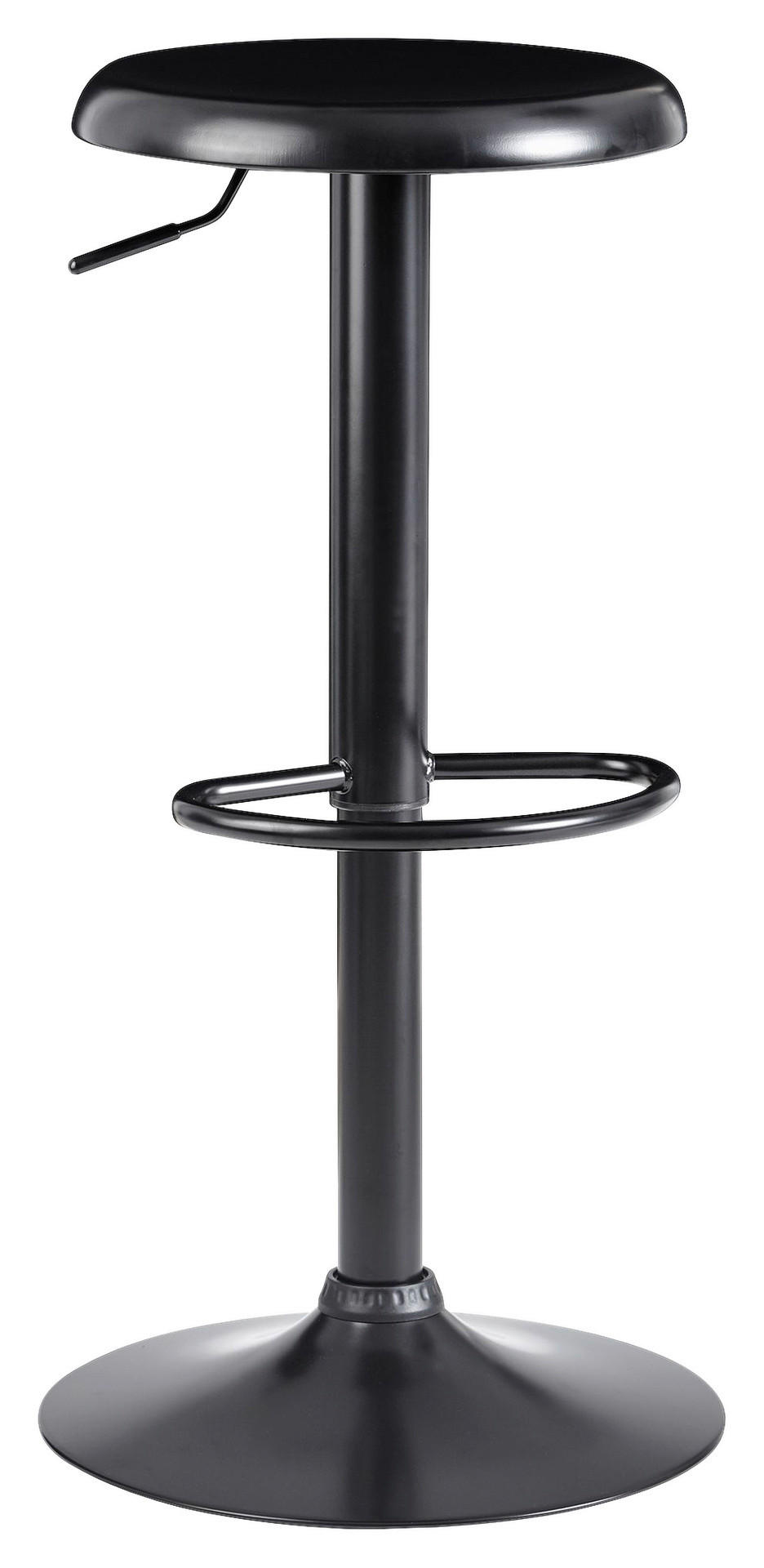 Barhocker schwarz Eisen B/H/T: ca. 40x79x40 cm Barhocker - schwarz (40,00/79,00/40,00cm) - Wohnling