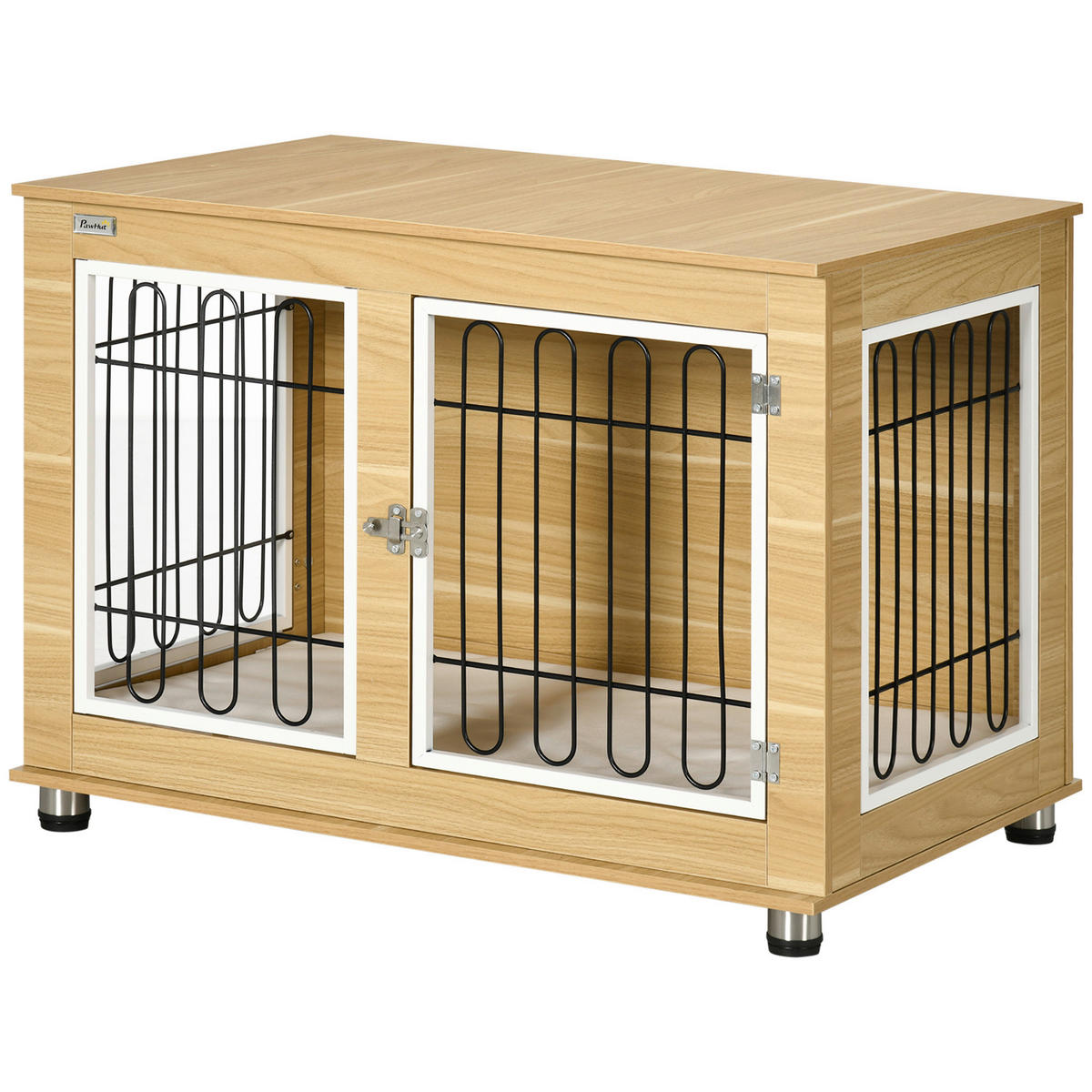 PawHut Hunde-Zubehör Eiche Polypropylen B/H/L: ca. 58x90x65 cm Hundekäfig - Eiche (65,00/58,00/90,00cm) - PawHut