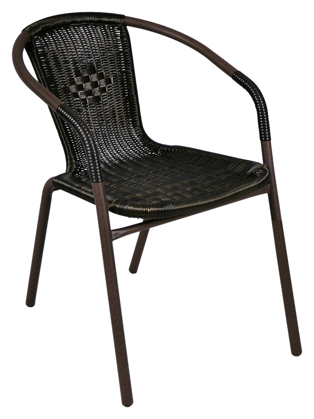 VCM Bistrostuhl dunkelbraun Stahl B/H/L: ca. 53x60x73 cm Bistrostuhl_d.braun - dunkelbraun (73,00/53,00/60,00cm) - VCM