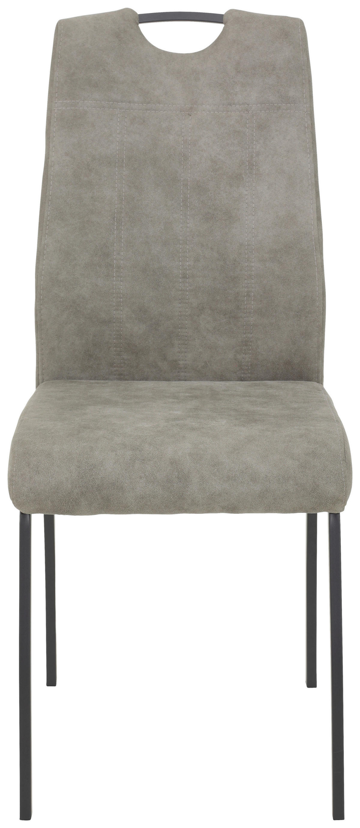 Stuhl 4er Set ELIF III grau Vintage grau Microfaser Metall B/H/T: ca. 44x96x64 cm 4er Set ELIF III - grau (44,00/96,00/64,00cm) - Hela