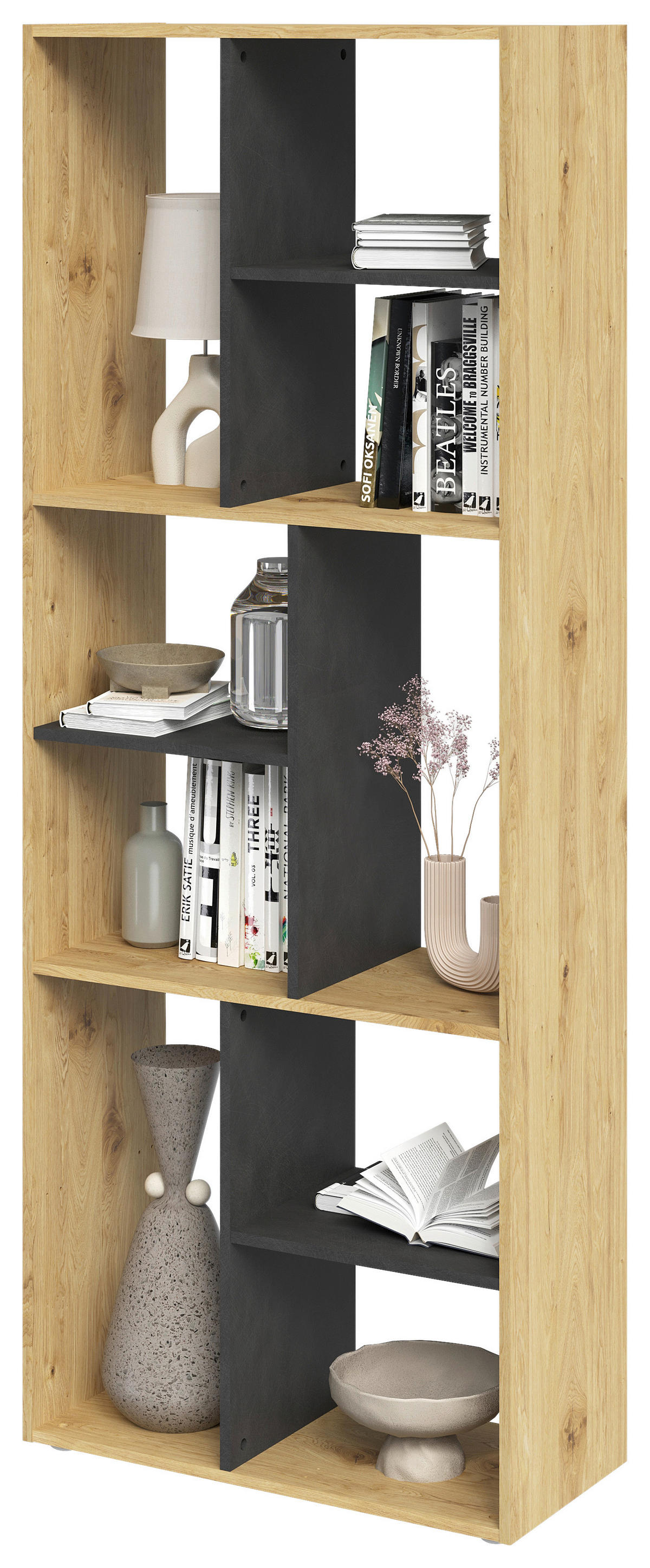 Regal  Eiche Artisan Nachbildung B/H/T: ca. 186x71x33 cm Novo_4_TV-Regal 295-004 - Eiche (186,00/71,00/33,00cm)