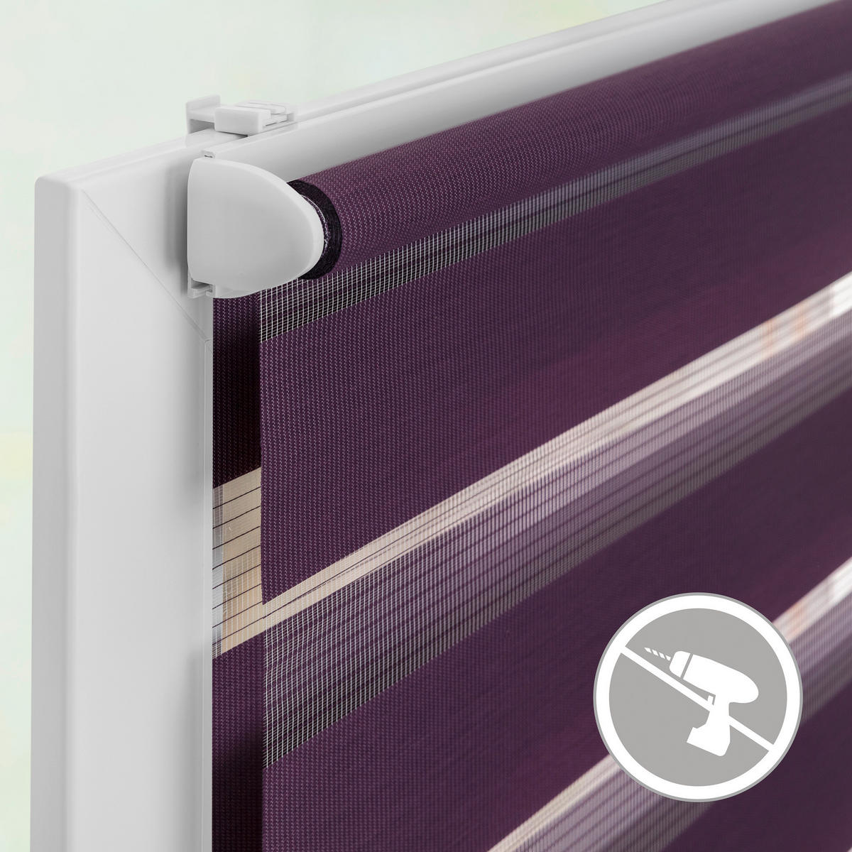 Doppelrollo Duo brombeer B/L: ca. 100x150 cm Duo - brombeer (100,00/150,00cm) - LICHTBLICK