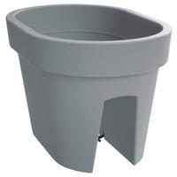 Prosperplast Pflanztopf steingrau Kunststoff H/D: ca. 23x25 cm Balkongeländertopf_Lofly_Railing - steingrau (25,00/23,00cm) - Prosperplast