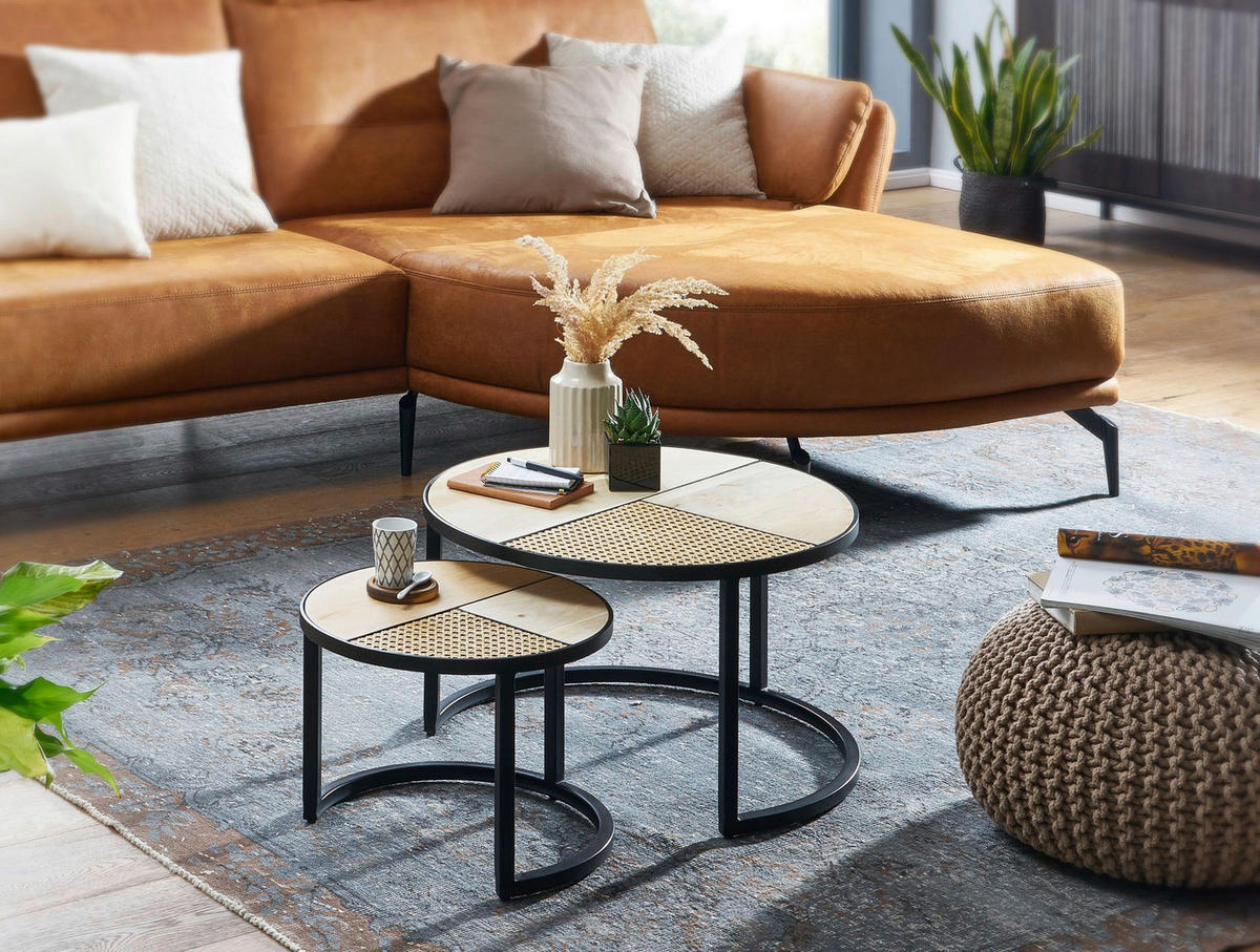 Couchtisch 2er-Set. braun B/H/T: ca. 60x37x60 cm 2er-Set. - braun (60,00/37,00/60,00cm) - Wohnling