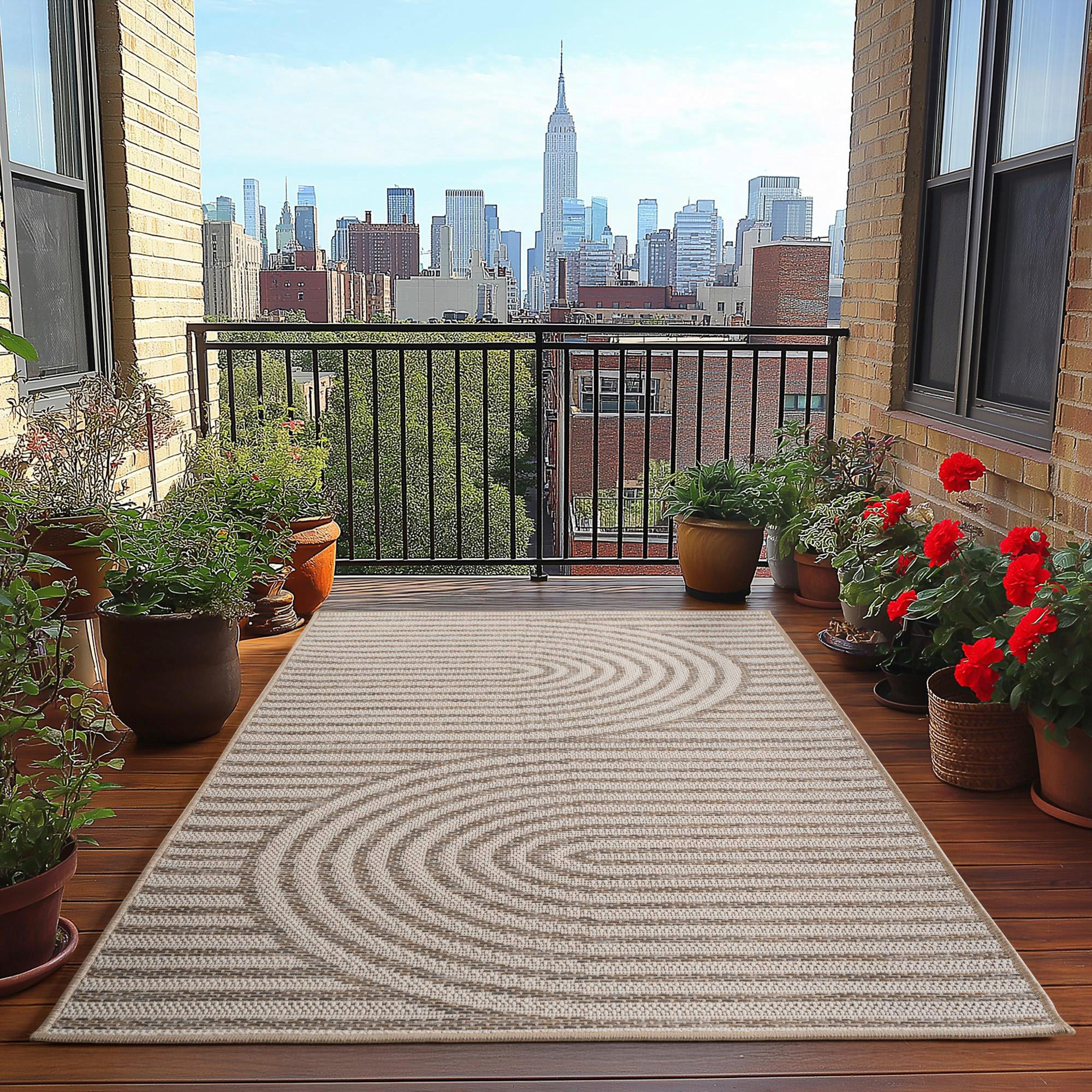 Ayyildiz Outdoorteppich DESERT beige B/L: ca. 280x370 cm DESERT - beige (280,00/370,00cm) - Ayyildiz