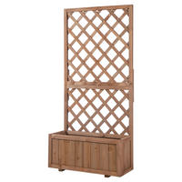 Outsunny Pflanzkasten Holz B/H/L: ca. 25x27x67 cm Pflanzkasten 845-127 - (67,00/25,00/27,00cm) - Outsunny