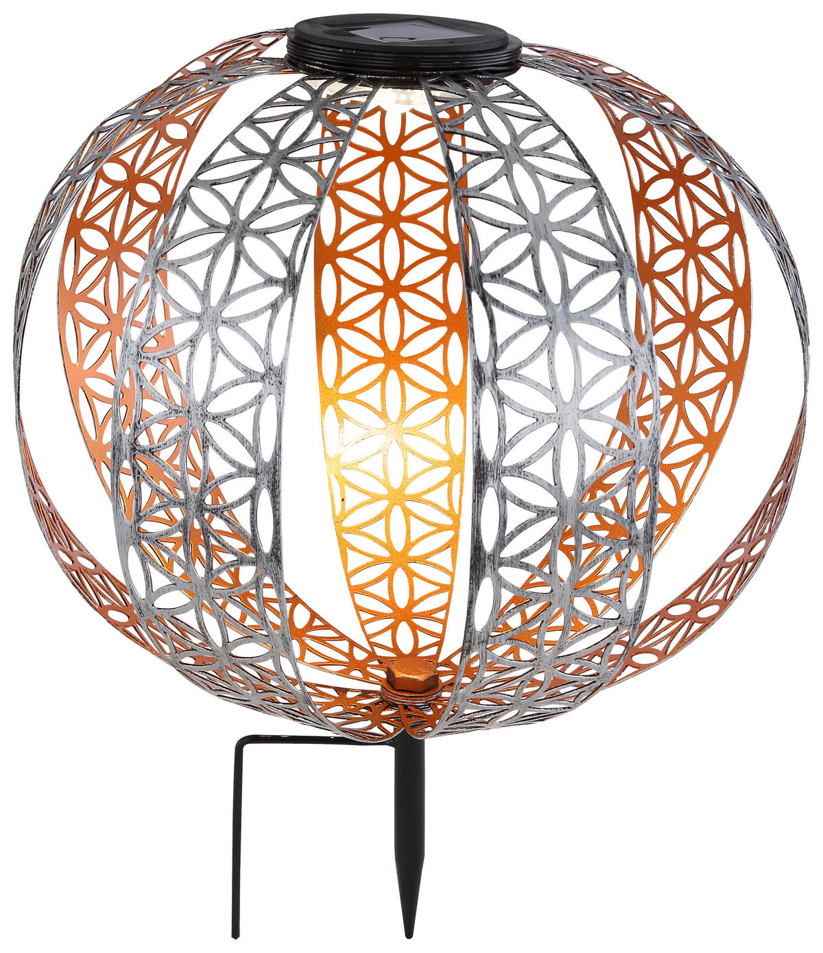Solarleuchte D: ca. 30 cm Solarleuchte_Kugel_Dekorstanzungen - (30,00cm)