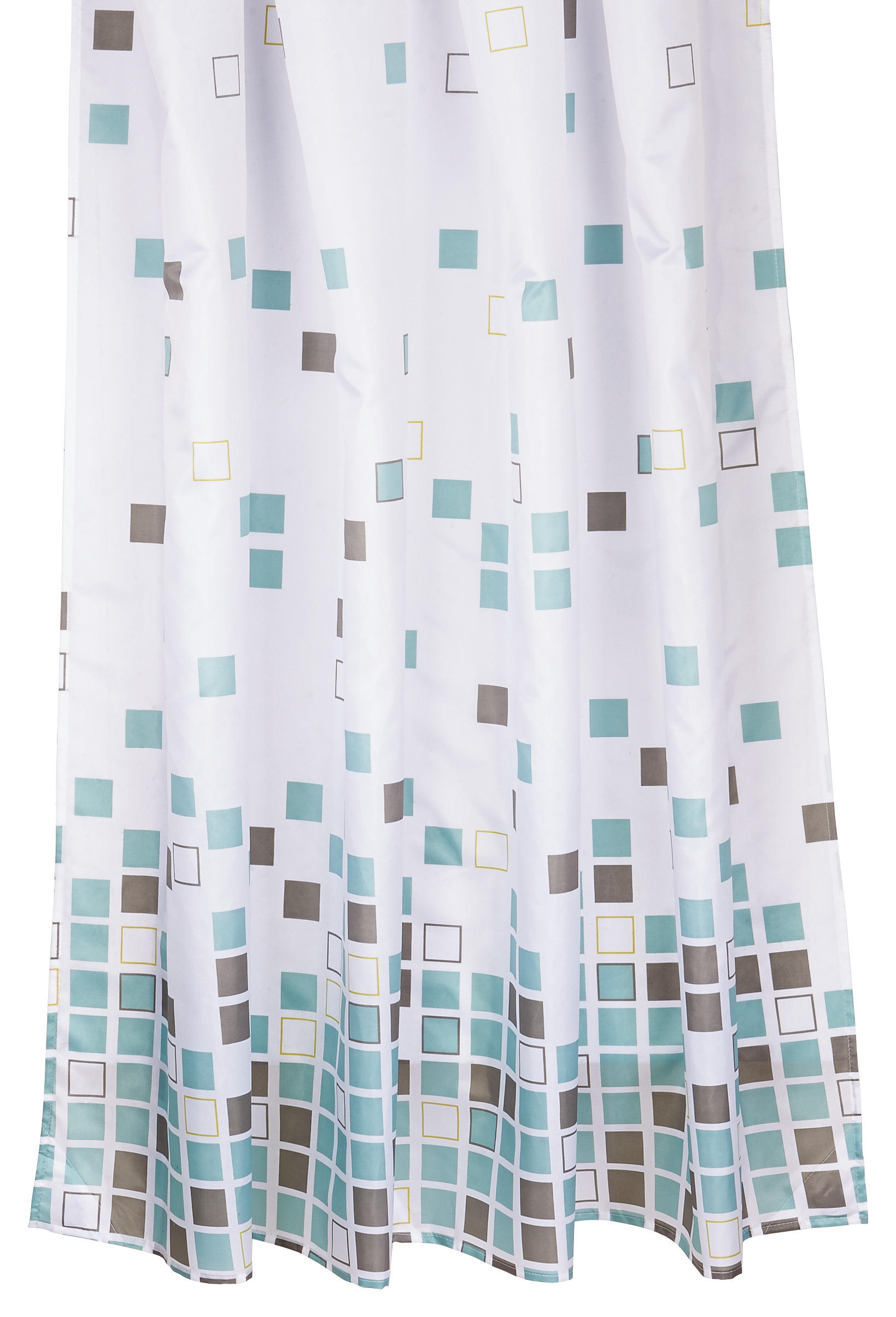 InterDesign Kandi Stripe Duschvorhang – Blau/grün Gestreift, Transparent, 183x183 Cm, Schimmelresistent
