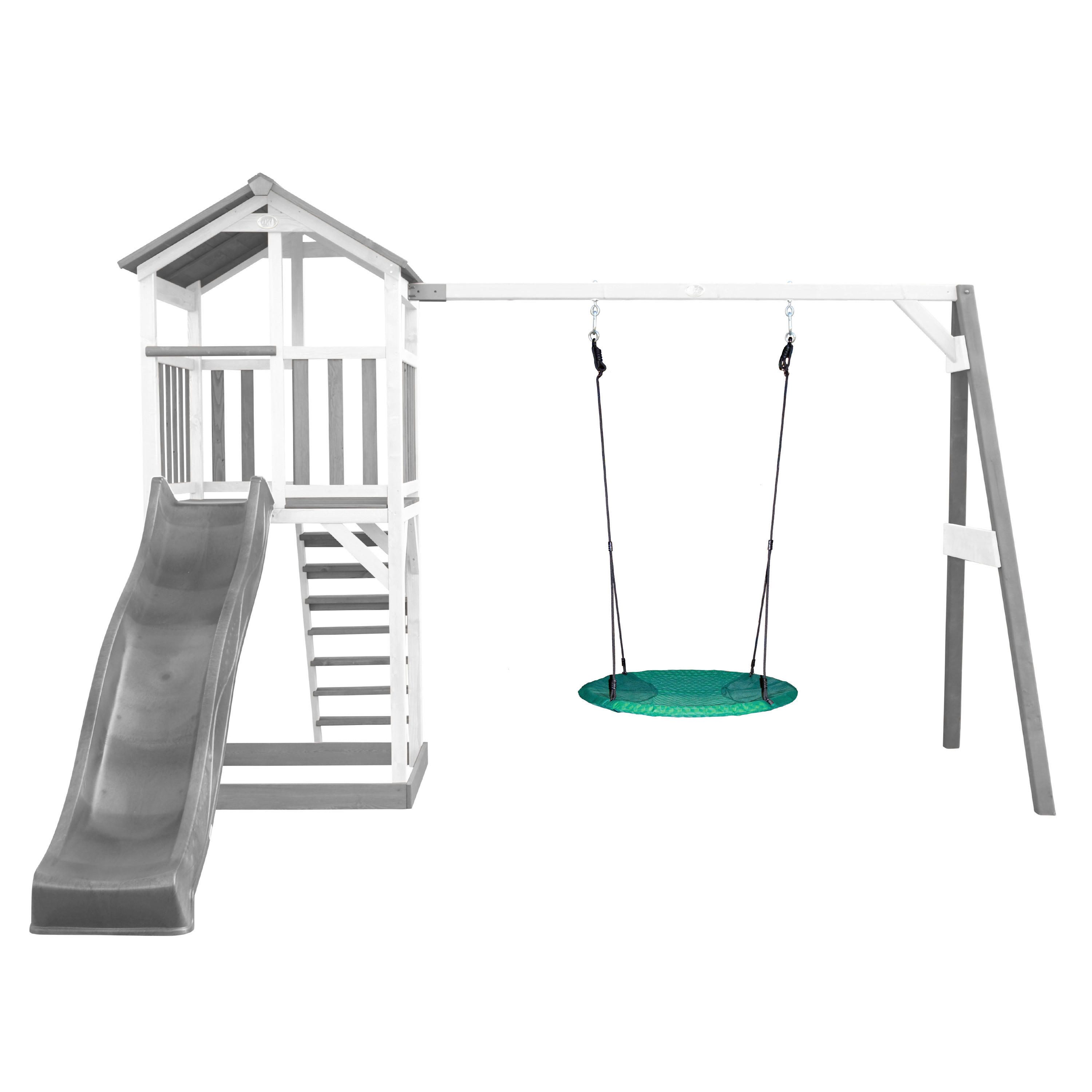 AXI Spielturm Beach Tower grau B/H/L: ca. 357x242x349 cm Beach Tower - weiß/grau (349,00/357,00/242,00cm) - AXI