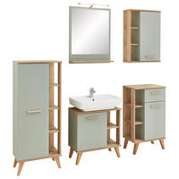 Badezimmer-Set Quickset 963 salbei Nachbildung Eiche Riviera Nachbildung B/H/T: ca. 161,5x200x33 cm Quickset 963 - Eiche/salbei (161,50/200,00/33,00cm) - Pelipal