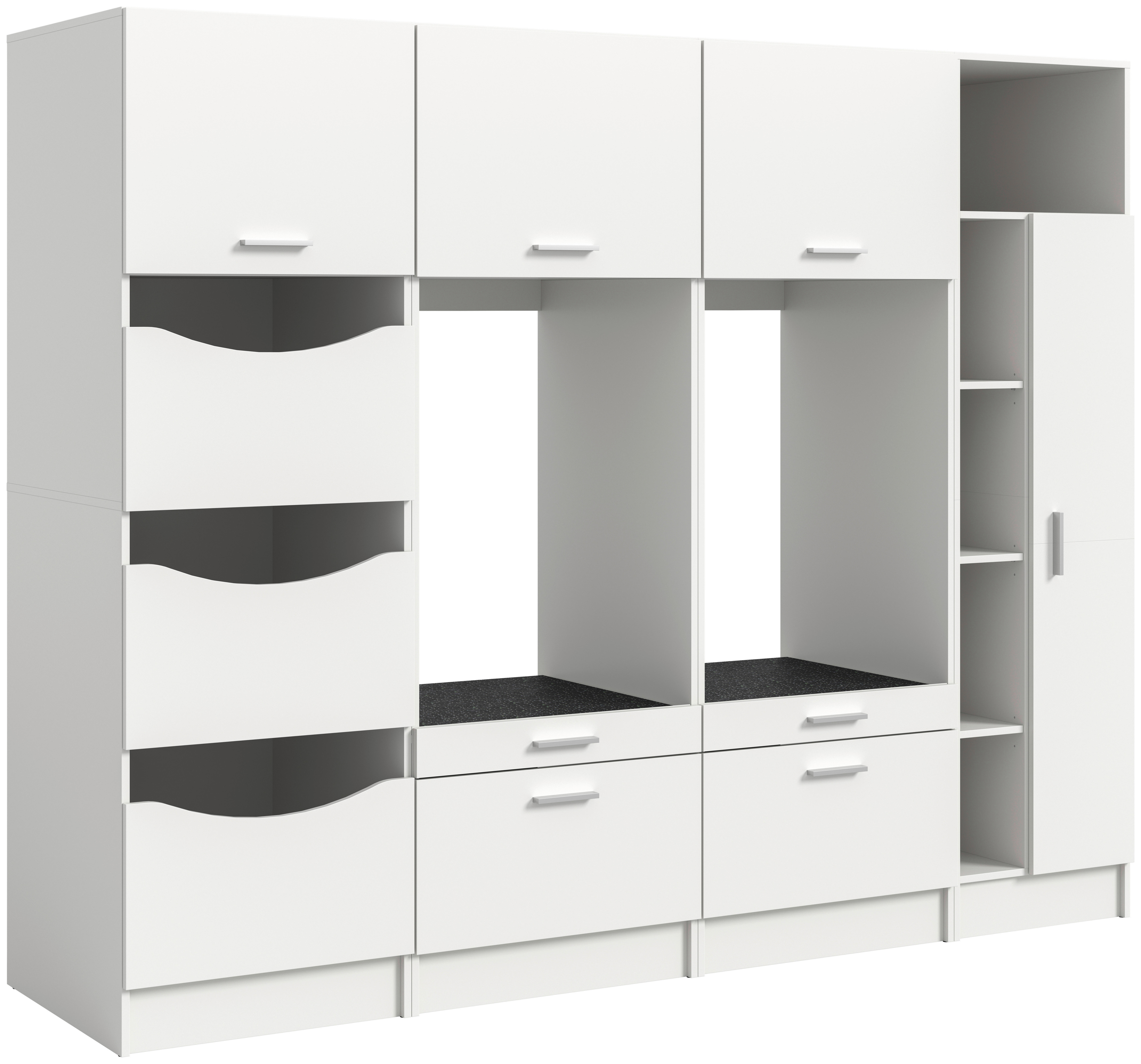 Waschmaschinenumbauschrank Free weiß B/H/T: ca. 242x195x68 cm Free - weiß (242,00/195,00/68,00cm) - xonox.home