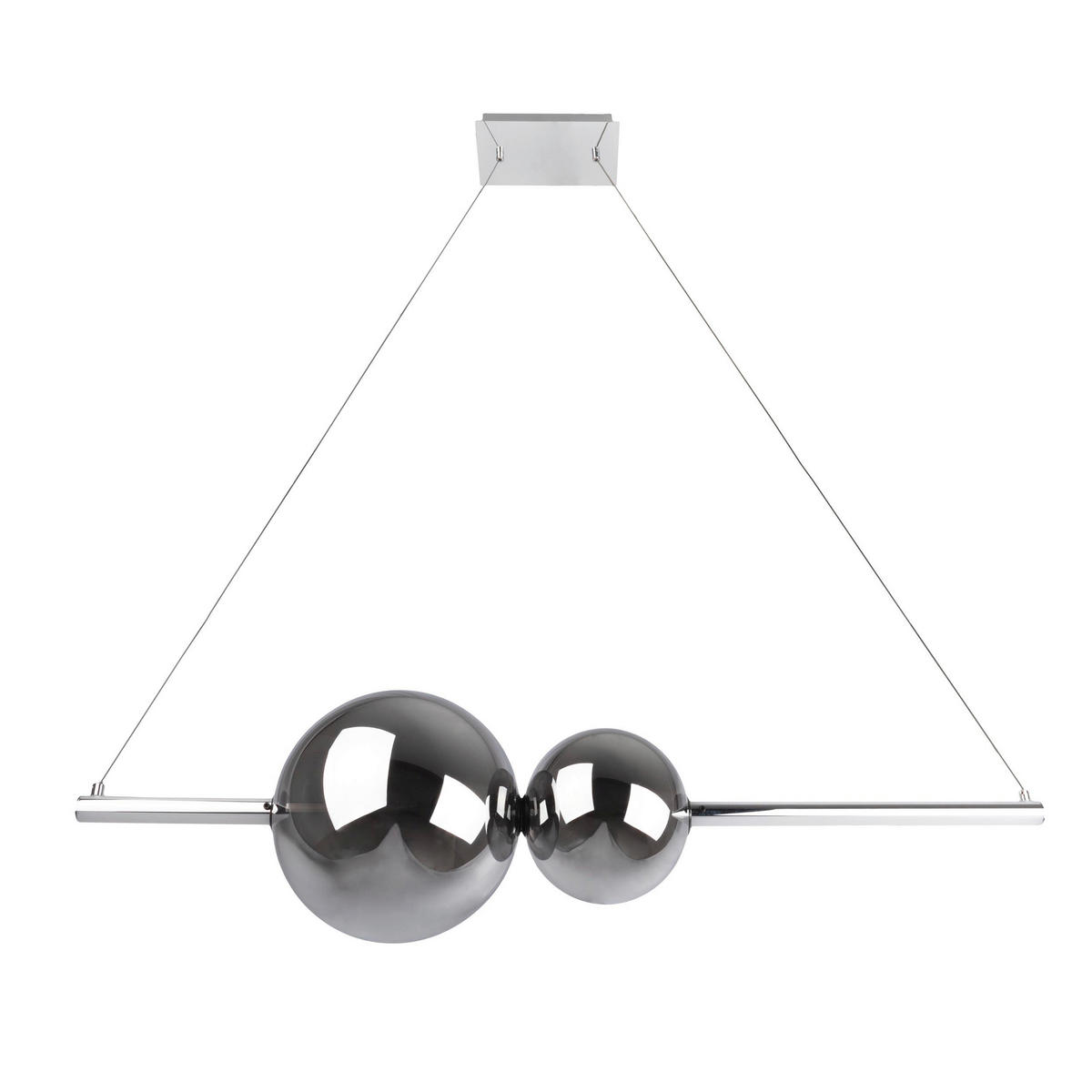Näve Leuchten LED-Pendelleuchte Chrom Kunststoff Glas B/H/T: ca. 105,3x150x25 cm NOVA - Chrom (105,30/150,00/25,00cm) - Näve Leuchten