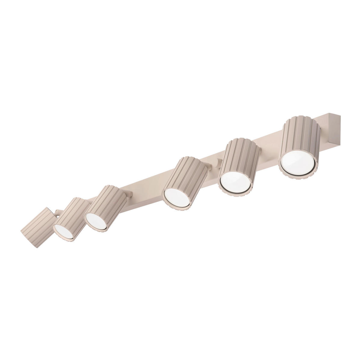 Lamkur Strahler beige Stahl B/H/L: ca. 6,5x16,5x117 cm 6 Brennstellen Prisma - beige (117,00/6,50/16,50cm) - Lamkur