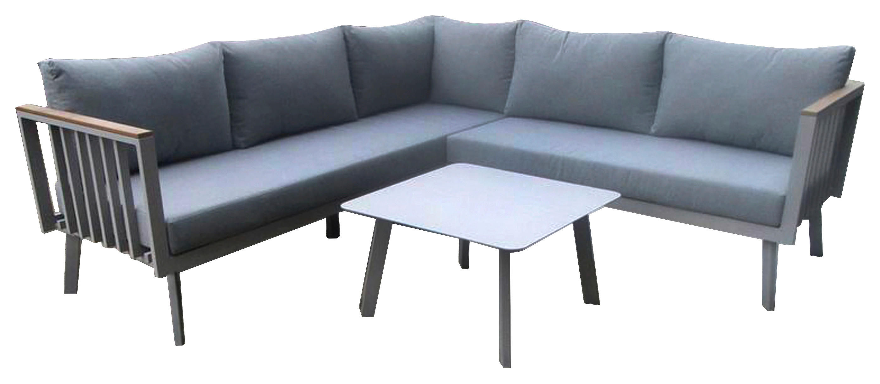 Acamp Loungeset Gondola grau Aluminium B/H/L: ca. 71x68x145 cm Gondola - grau (145,00/71,00/68,00cm) - Acamp