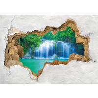 Dekosticker Wasserfall bunt B/L: ca. 50x70 cm 2 tlg. Dekosticker Mauer Wasserfall - bunt (50,00/70,00cm)