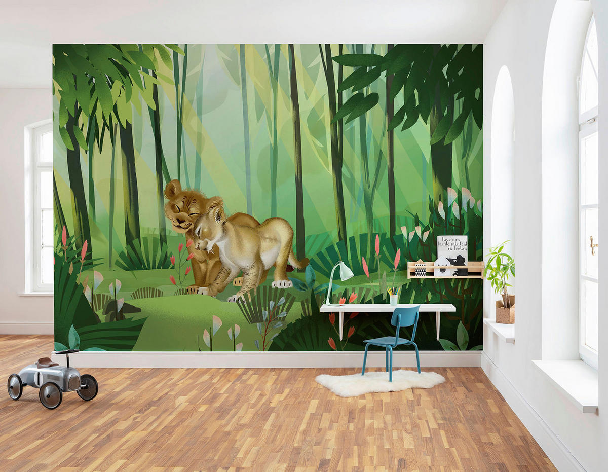 Komar Fototapete Lion King Love DX8-029 B/H: ca. 400x280 cm Lion King Love DX8-029 - (400,00/280,00cm) - Komar