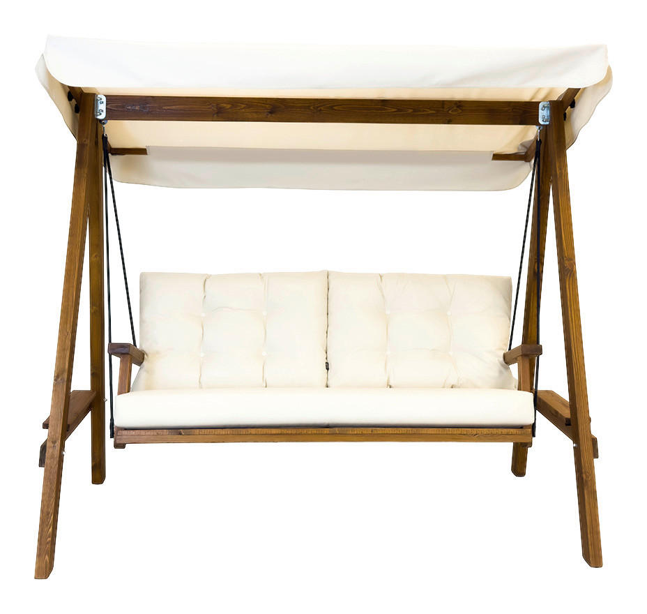 Westmann Hollywoodschaukel Pera beige Holz B/H/L: ca. 203x180x116 cm Pera - beige (116,00/203,00/180,00cm) - Westmann