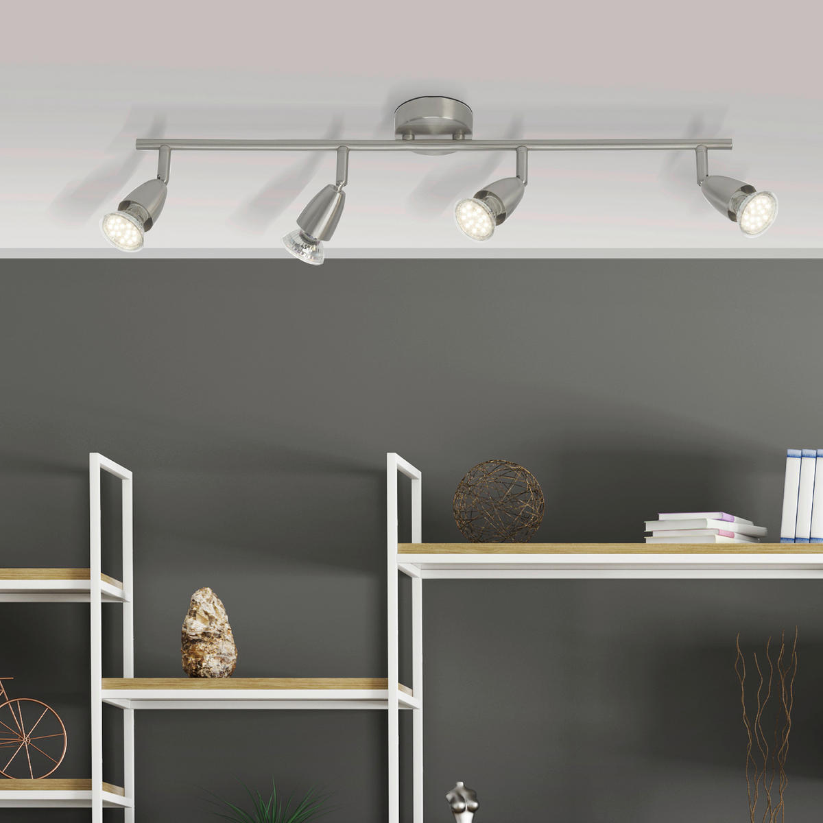 Brilliant Spot G21532/13 Chrom Metall B/T: ca. 60x13 cm 4 Brennstellen Spot Amalfi G21532/13 - Chrom (60,00/13,00cm) - Brilliant