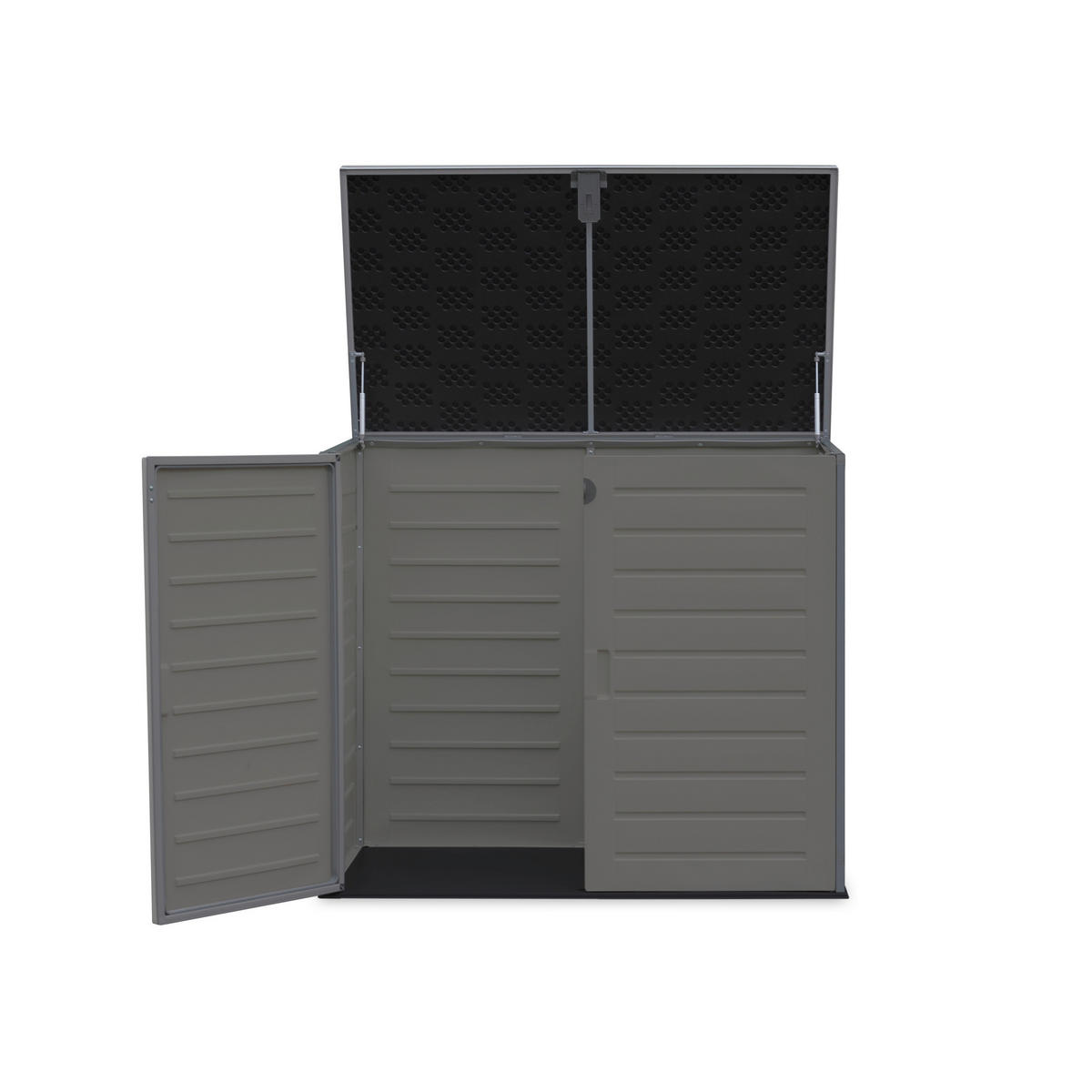 HOGGAR Mülltonnenbox anthrazit B/H/L: ca. 82x123x140 cm Mülltonnenbox_1170l - anthrazit (140,00/82,00/123,00cm) - HOGGAR