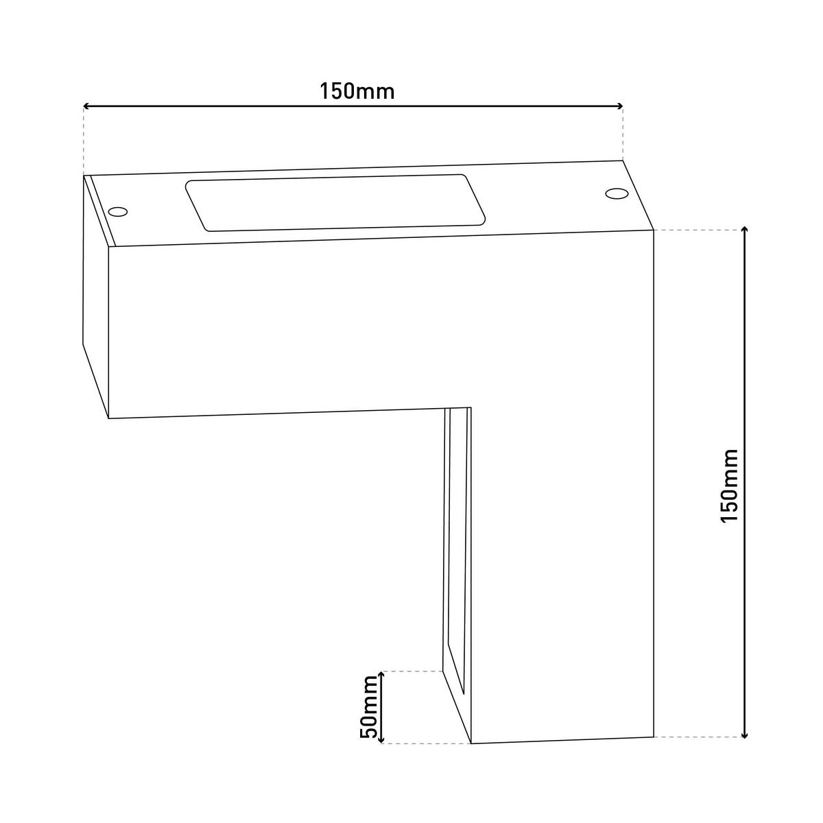 LED-Außen Wandleuchten 1163197 anthrazit B/H/L: ca. 5x15x15 cm LED Außen Wandleuchten "Angus" - anthrazit (15,00/5,00/15,00cm) - Näve Leuchten